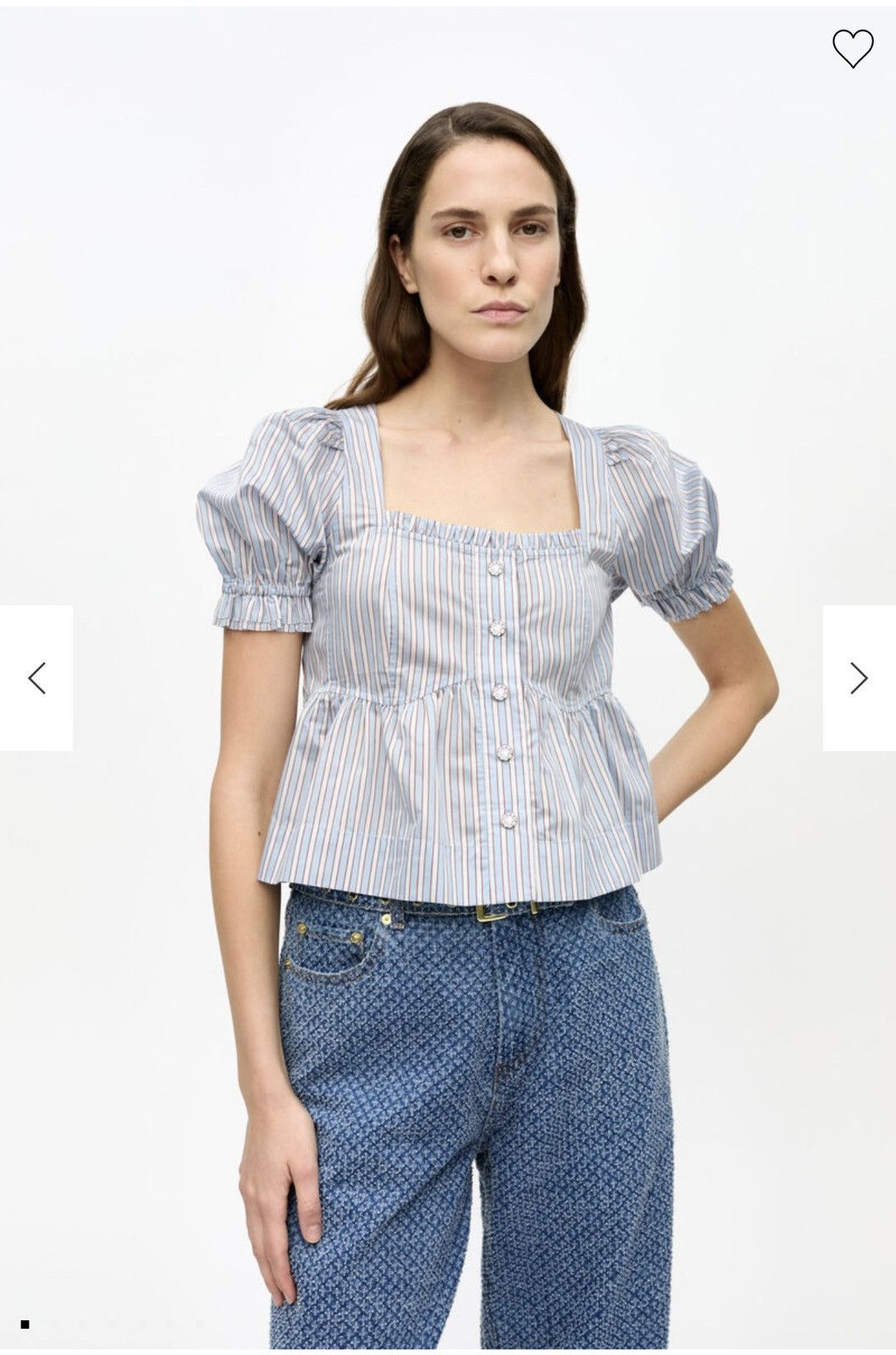 Ganni Ganni Candy Striped Blouse Size M / US 6-8 / IT 42-44 - 1 Thumbnail