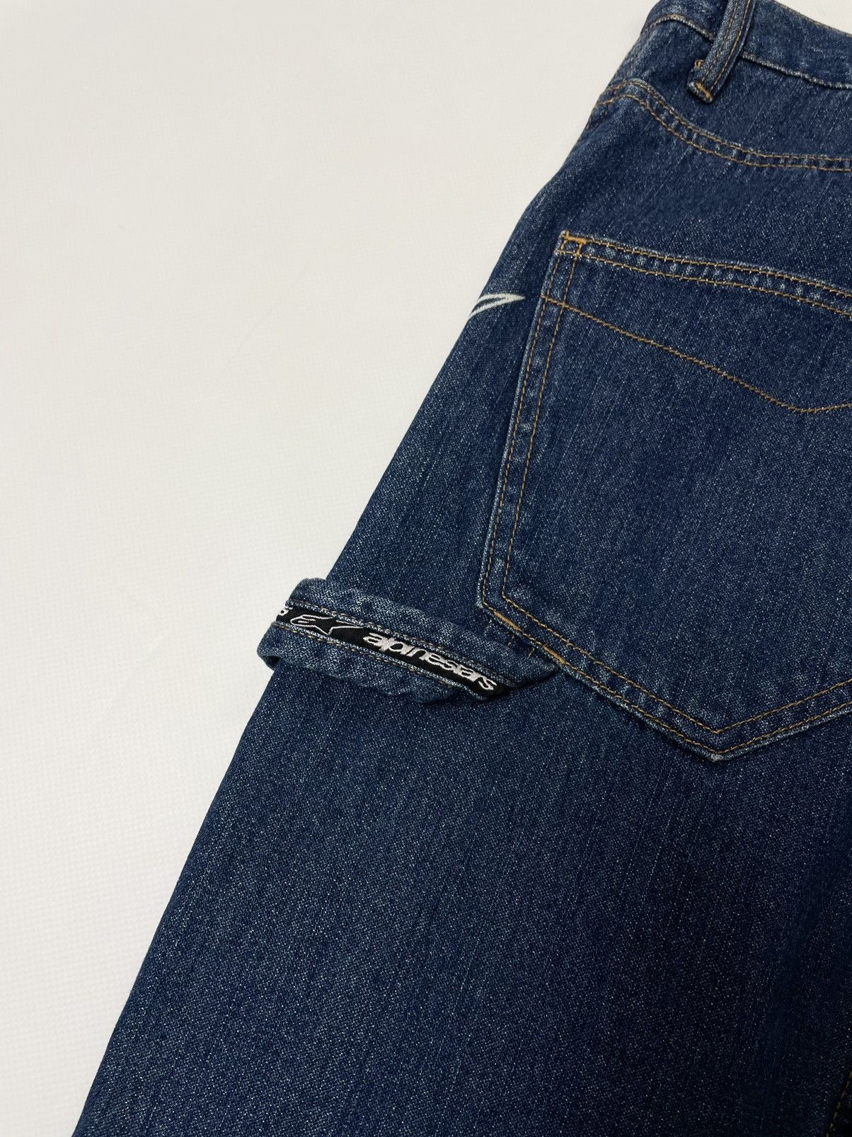 Alpinestars AlpineStars 💥 Blue Denim Y2K Racing Carpenter Work Jeans Size 28" / US 6 / IT 42 - 13 Thumbnail