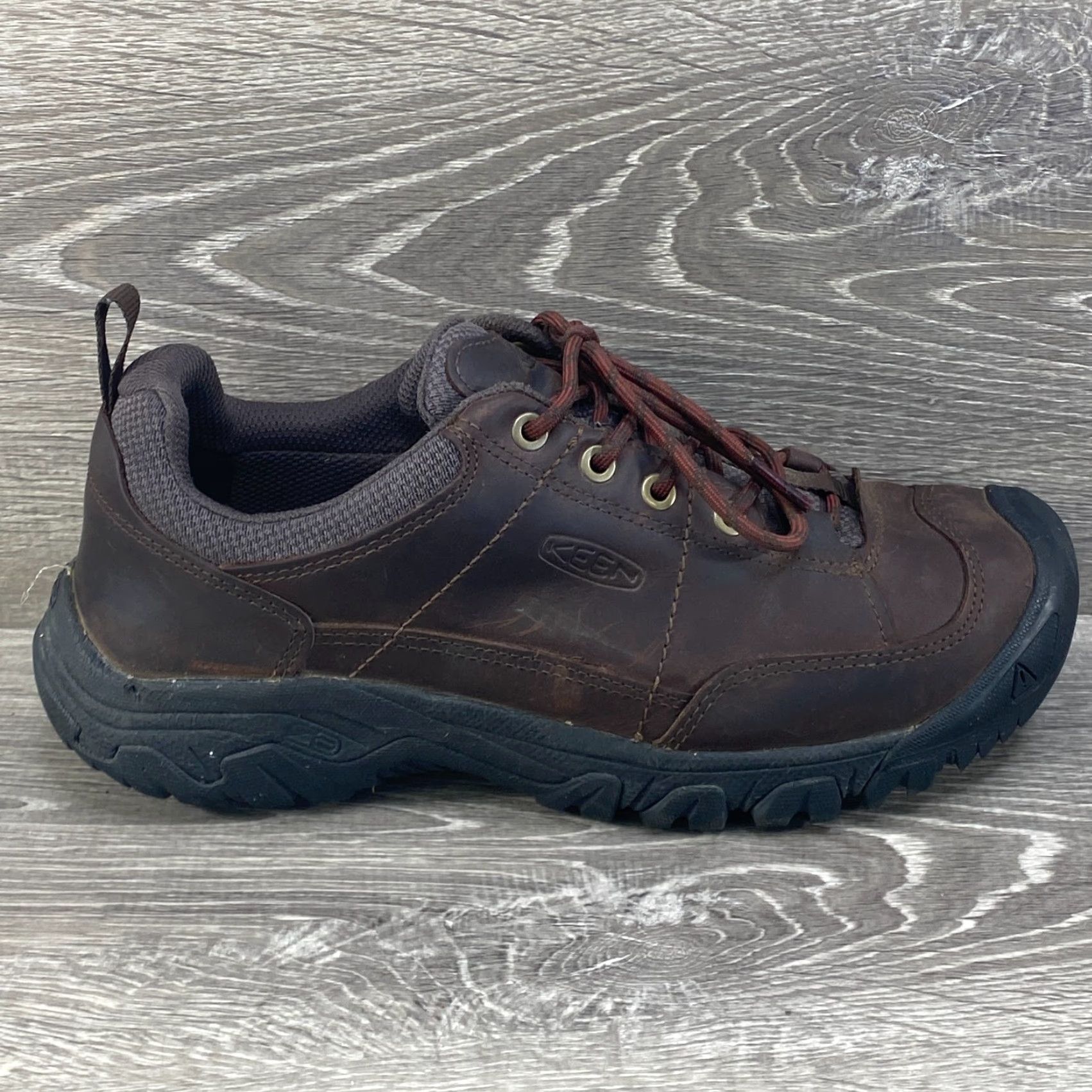 KEEN Keen Mens 8 Brown Leather Targhee III Comfort Low Top Hiking Oxfords Shoes Shirt Men - 1 Size US M / EU 48-50 / 2 - 2 Thumbnail