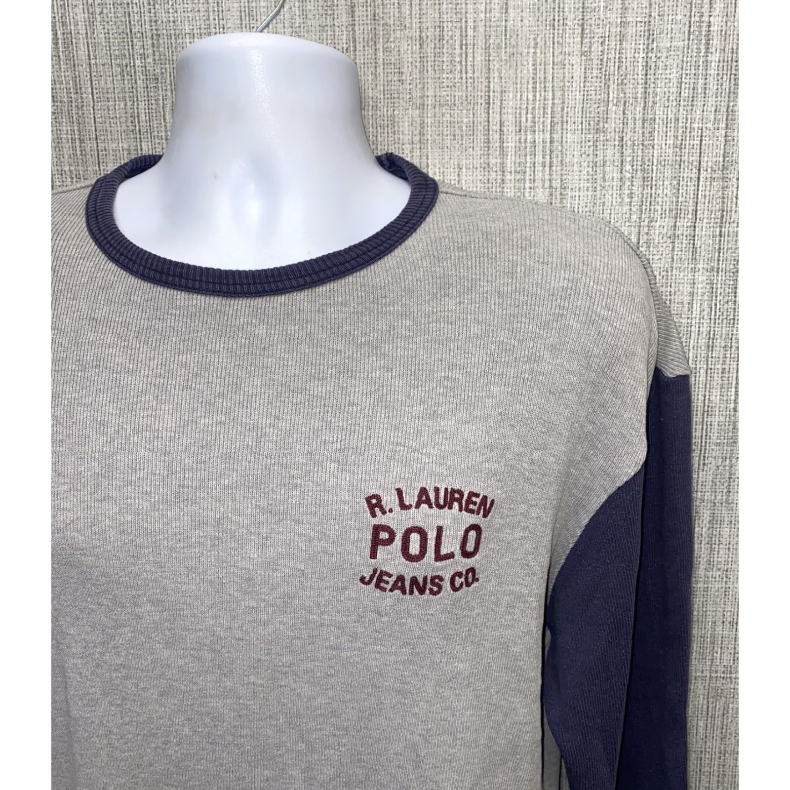 Polo Ralph Lauren Polo Ralph Lauren Mens Gray Long Sleeve T-Shirt M Regular Cotton Solid Shirt Size US M / EU 48-50 / 2 - 2 Thumbnail