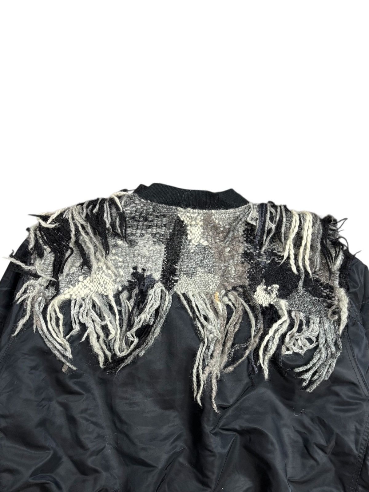 Japanese Brand FW/01 Archive Lucy Karuizawa Knitted Patchwork Bomber Jacket Size US L / EU 52-54 / 3 - 7 Thumbnail