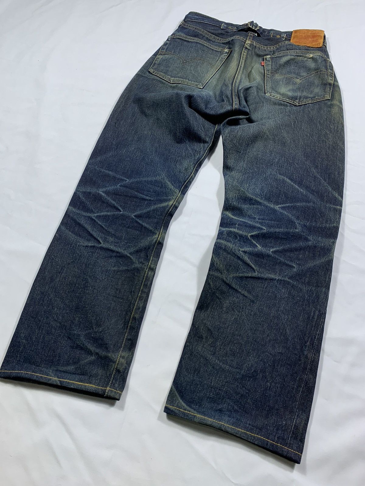 Levi's Vintage Clothing Vintage Levis 201XX Big E Selvedge Button Denim Jeans Size US 30 / EU 46 - 4 Thumbnail