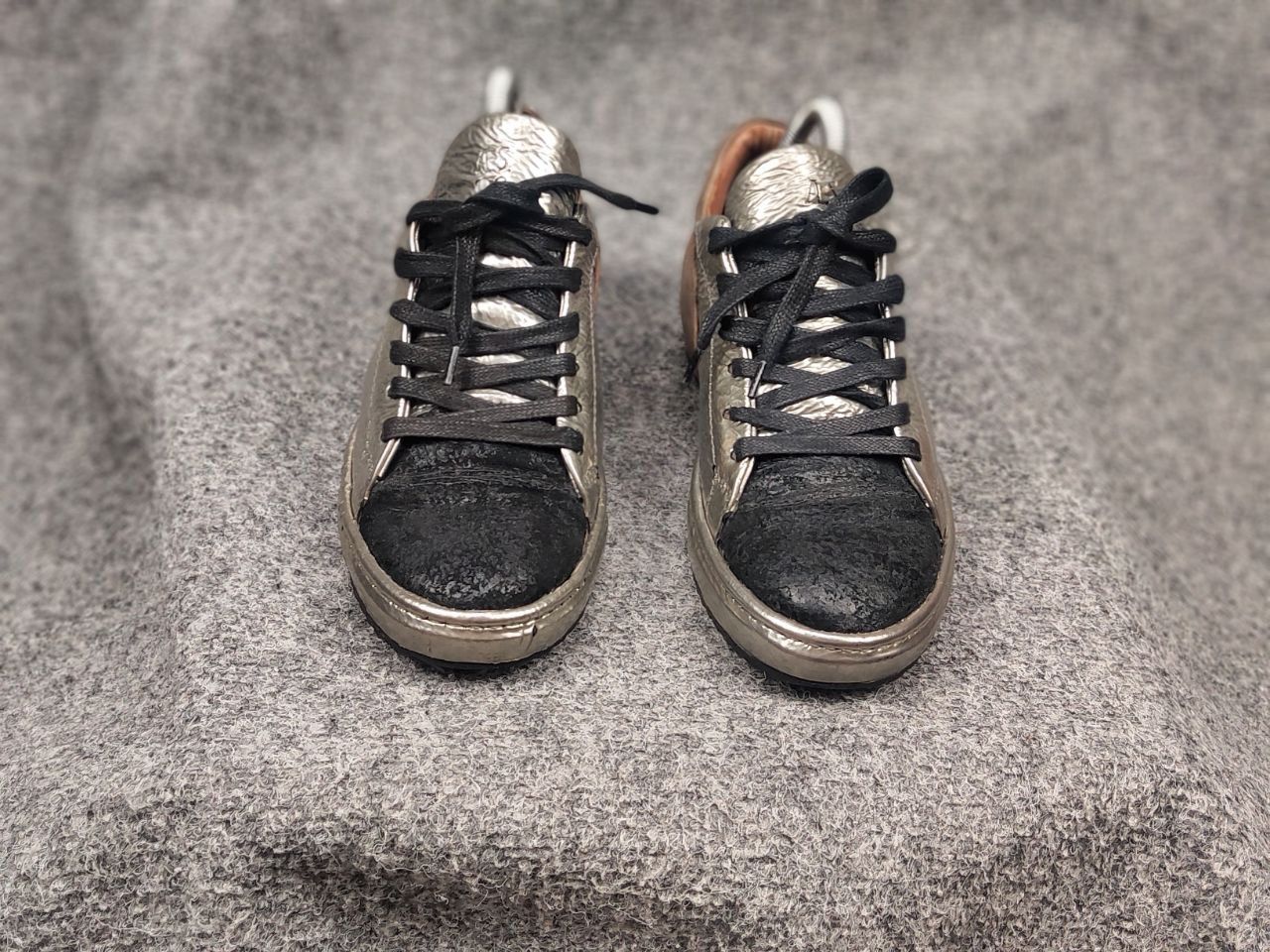 A.S.98 A.S.98 Airstep Design leather silver Low Lace Up Sneakers Size US 6 / IT 36 - 7 Thumbnail