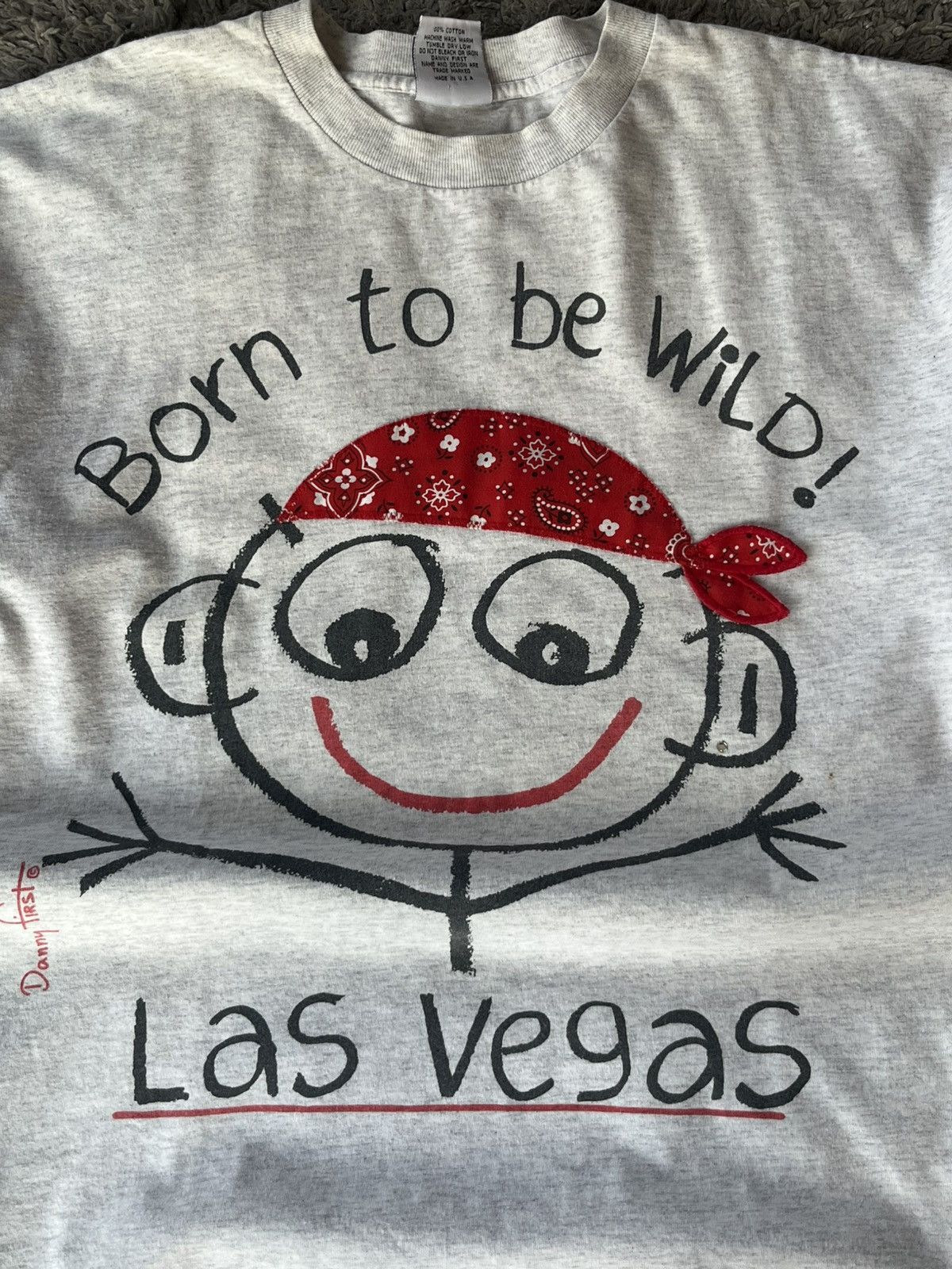 Vintage Vintage “Born to Be Wild” Las Vegas Graphic T-Shirt Y2K Size US XL / EU 56 / 4 - 5 Thumbnail