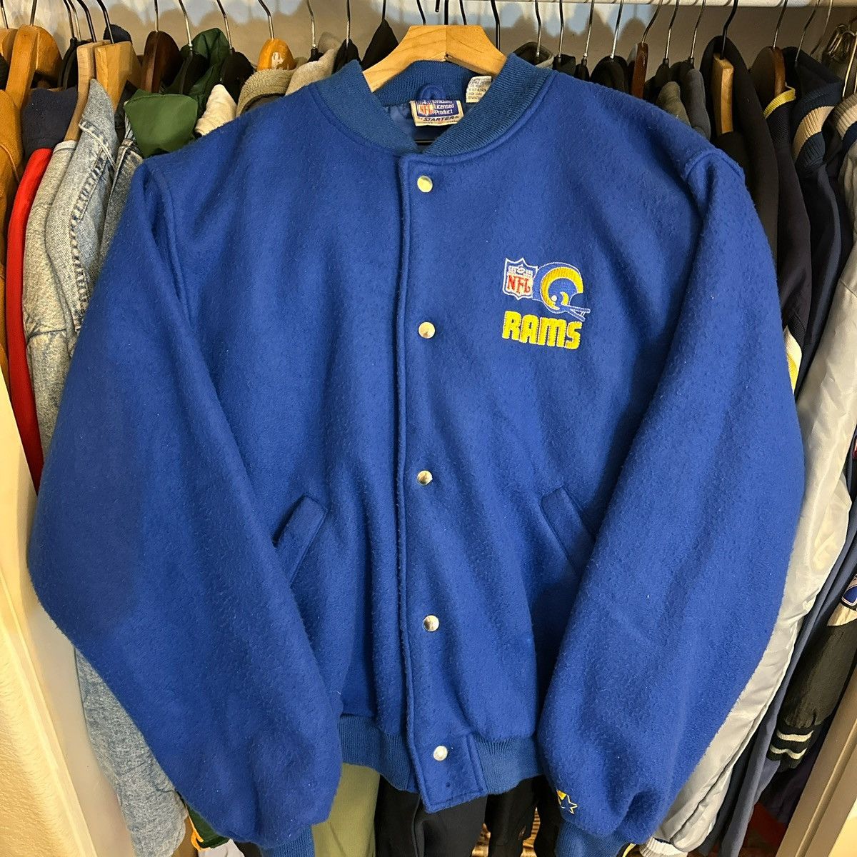 Starter Vintage Starter Rams Football Jacket Size US XL / EU 56 / 4 - 1 Thumbnail