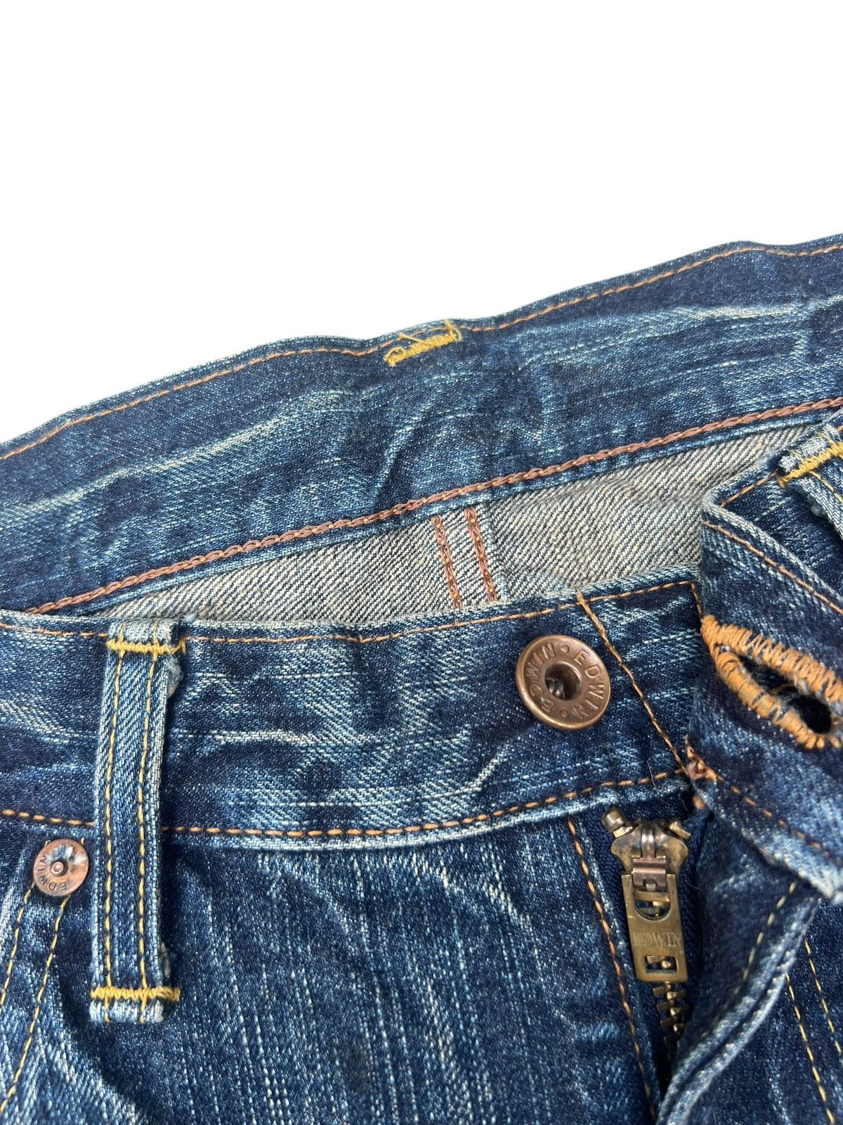 Edwin Edwin 505Z Japan Rusty Denim Dirty Mud Selvedge Jeans Size US 36 / EU 52 - 5 Thumbnail