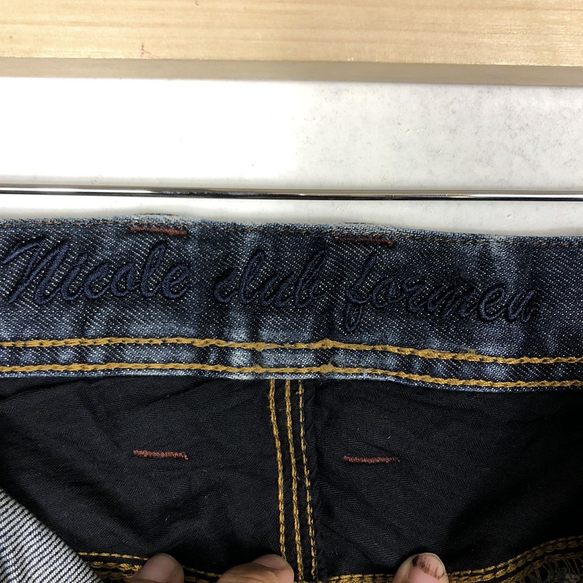 Issey Miyake 🔥RARE DISTRESSED DENIM JEANS NICOLE CLUB ISSEY MIYAKE Size US 33 - 15 Thumbnail