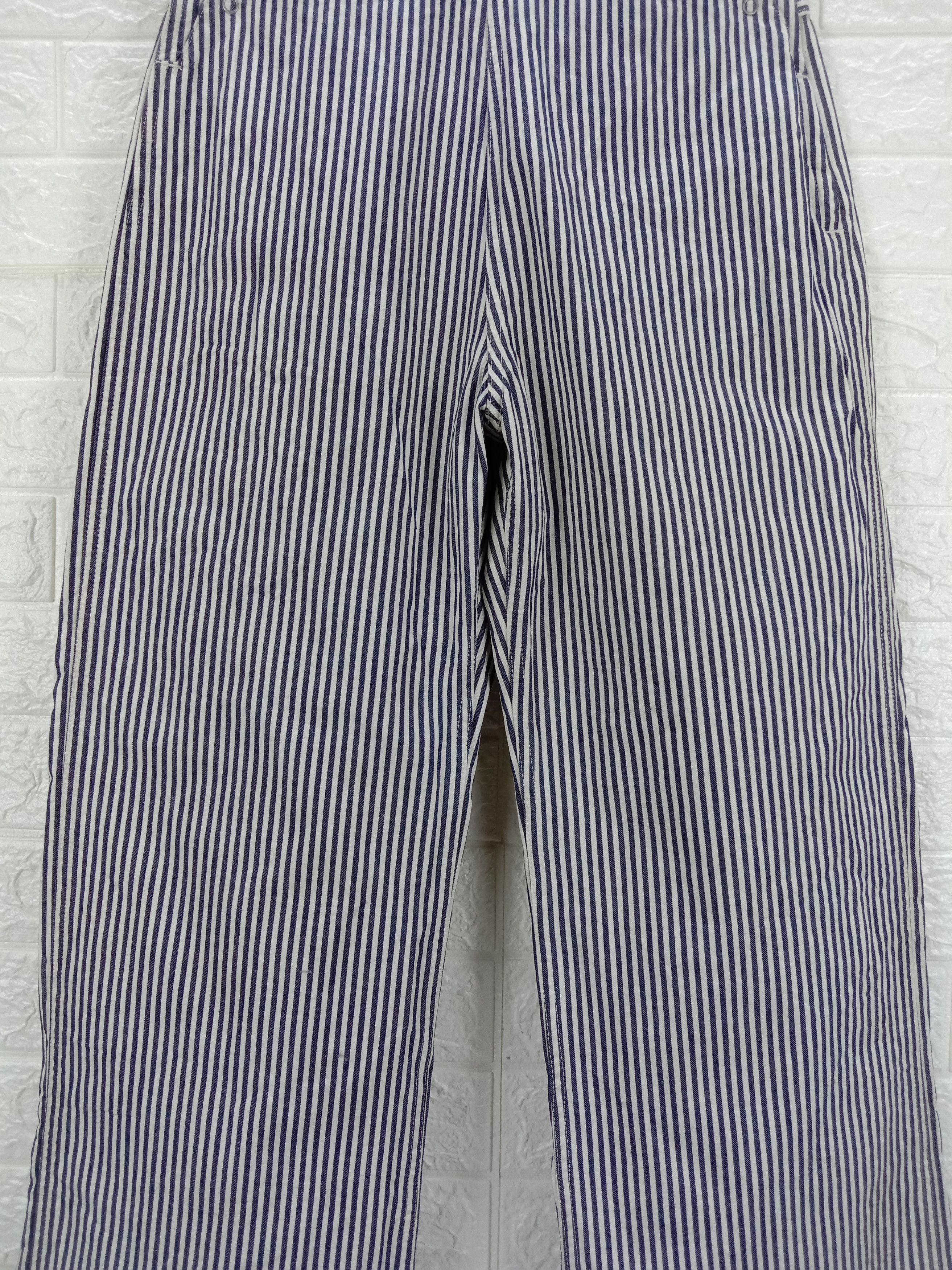 Japanese Brand Ordinary Fits Striped Wide Baggy Jeans Size 29" - 3 Thumbnail
