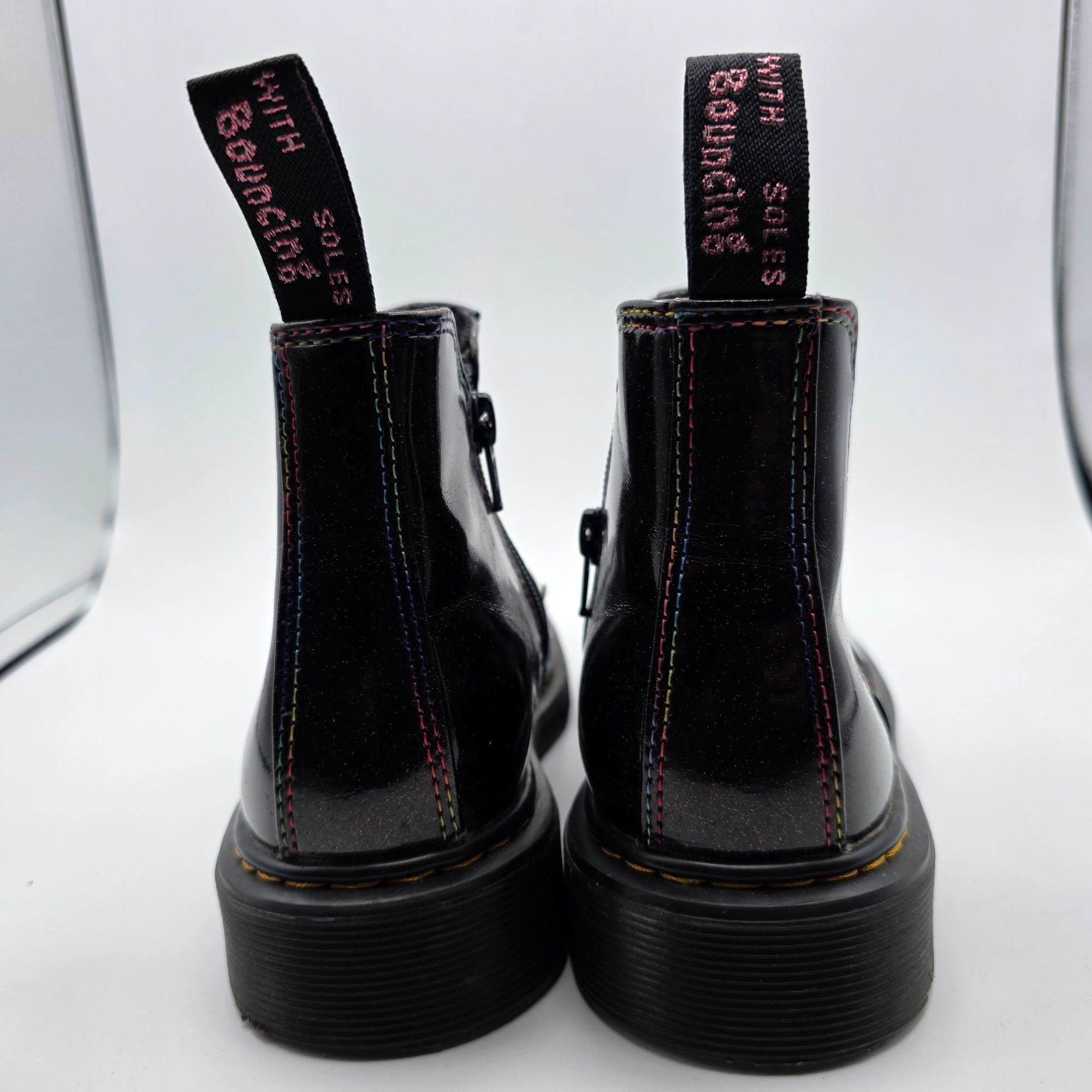 Dr. Martens Dr Martens 2976 Sparkle Rays Womens Size 5 Black Boots Walki Size US 5 / IT 35 - 5 Thumbnail