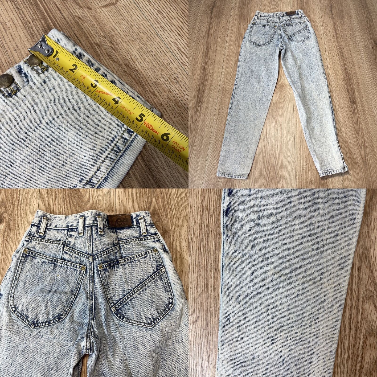 Lee VINTAGE Lee Jeans 90s Womens High Waist Mom Light Wash Taper Ankle 24x28 Blue Size 42" / US 20 - 8 Thumbnail