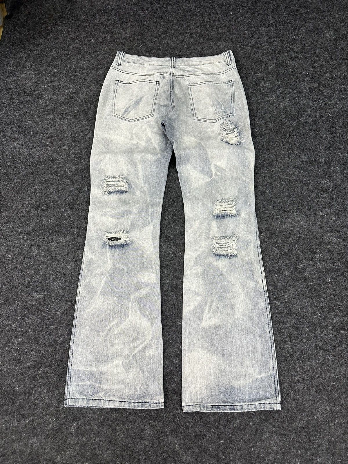 If Six Was Nine Vintage Zerosail Rock Punk Flare Denim D716 Size US 32 / EU 48 - 4 Thumbnail