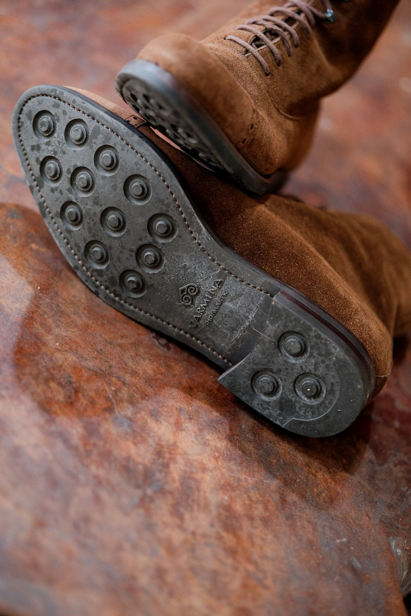 Carmina Balmoral Brown Suede Boot Original