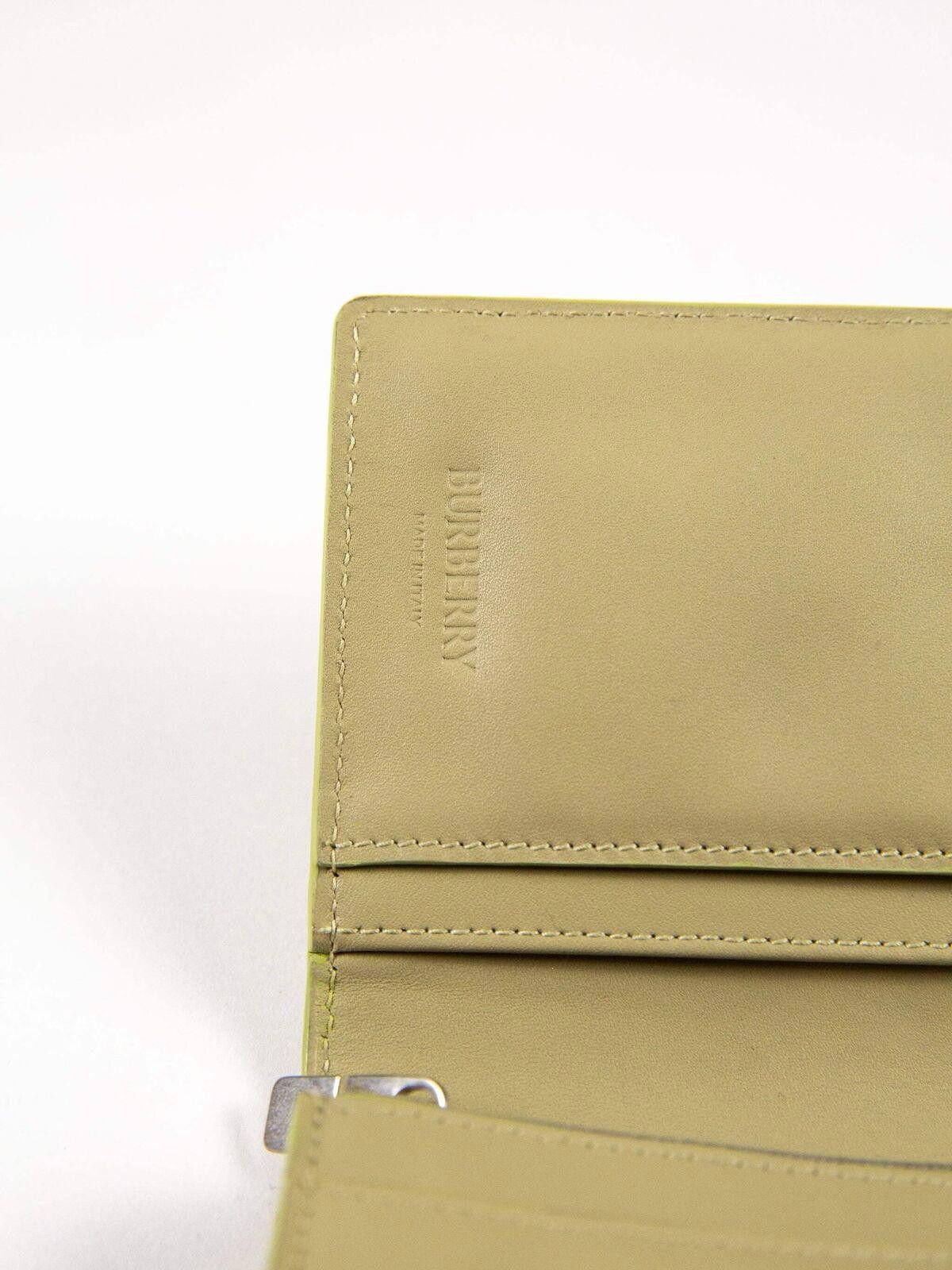 Burberry NEW Burberry Unisex Embossed Check Continental Wallet Green Size ONE SIZE - 3 Thumbnail