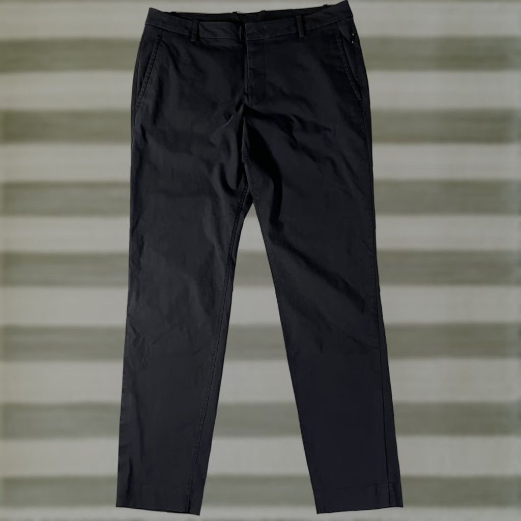 Vintage Kit and Ace Men’s Chino Pants Black 34 Regular 34 Cotton Blend Stretch Flat Front Belt Loops Straight Inseam 32 Casual Vintage/Preppy Style City Size US 34 / EU 50 - 1 Thumbnail