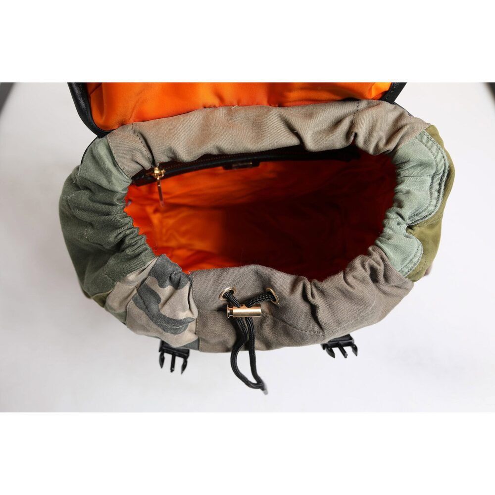 Dolce & Gabbana Dolce & Gabbana Military Green Patchwork Travel Backpack Bag Size ONE SIZE - 5 Thumbnail