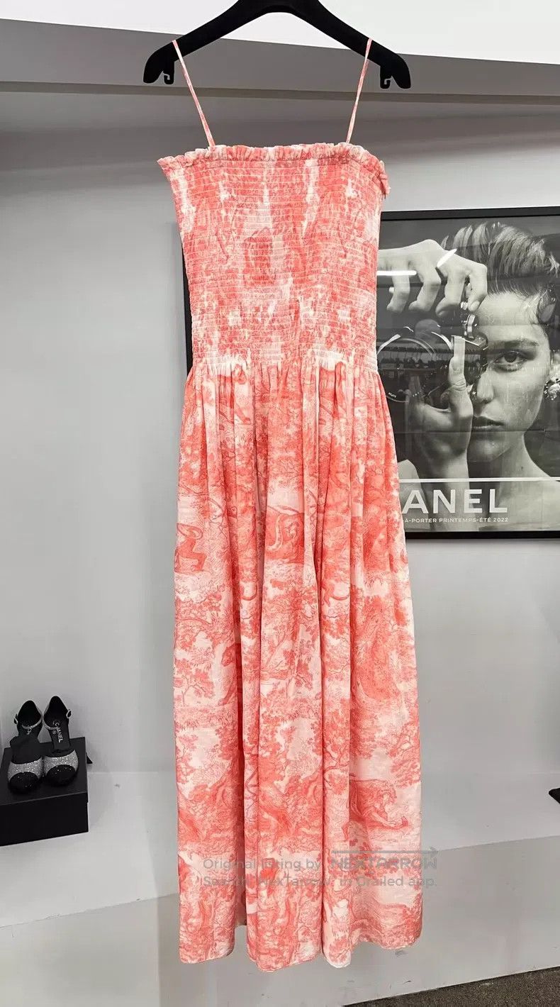 Dior Dior Orange-pink Jui printed suspender skirt Size XS / US 0-2 / IT 36-38 - 1 Thumbnail