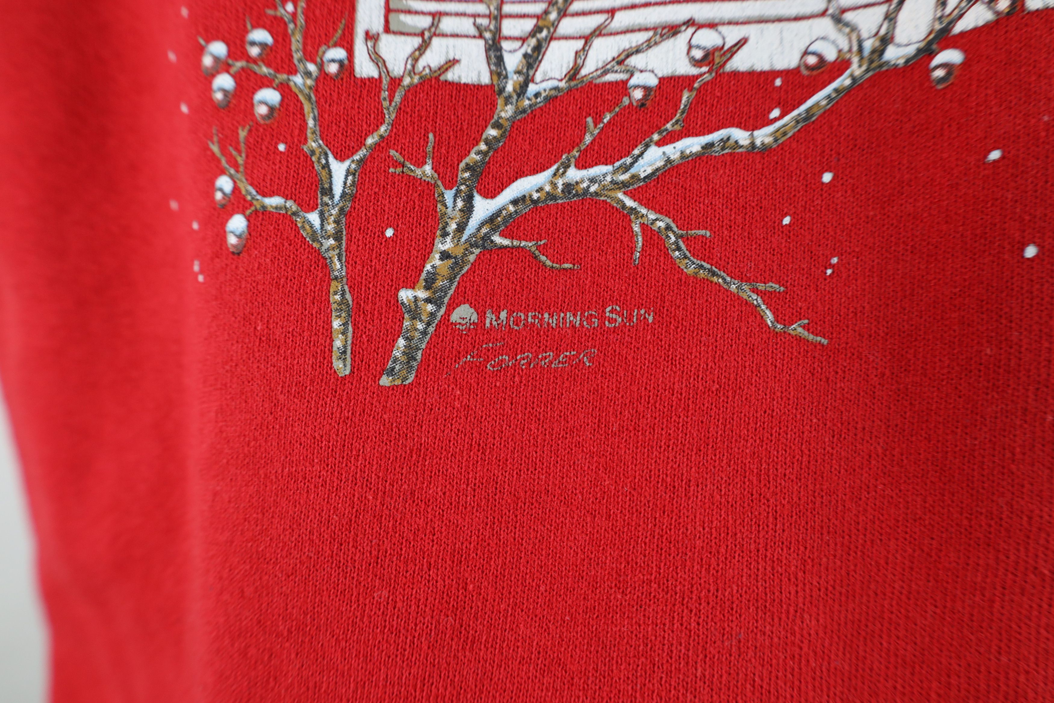 Vintage Vintage 90s Streetwear Christmas Snow Birds Sweatshirt USA Size XL / US 12-14 / IT 48-50 - 5 Thumbnail