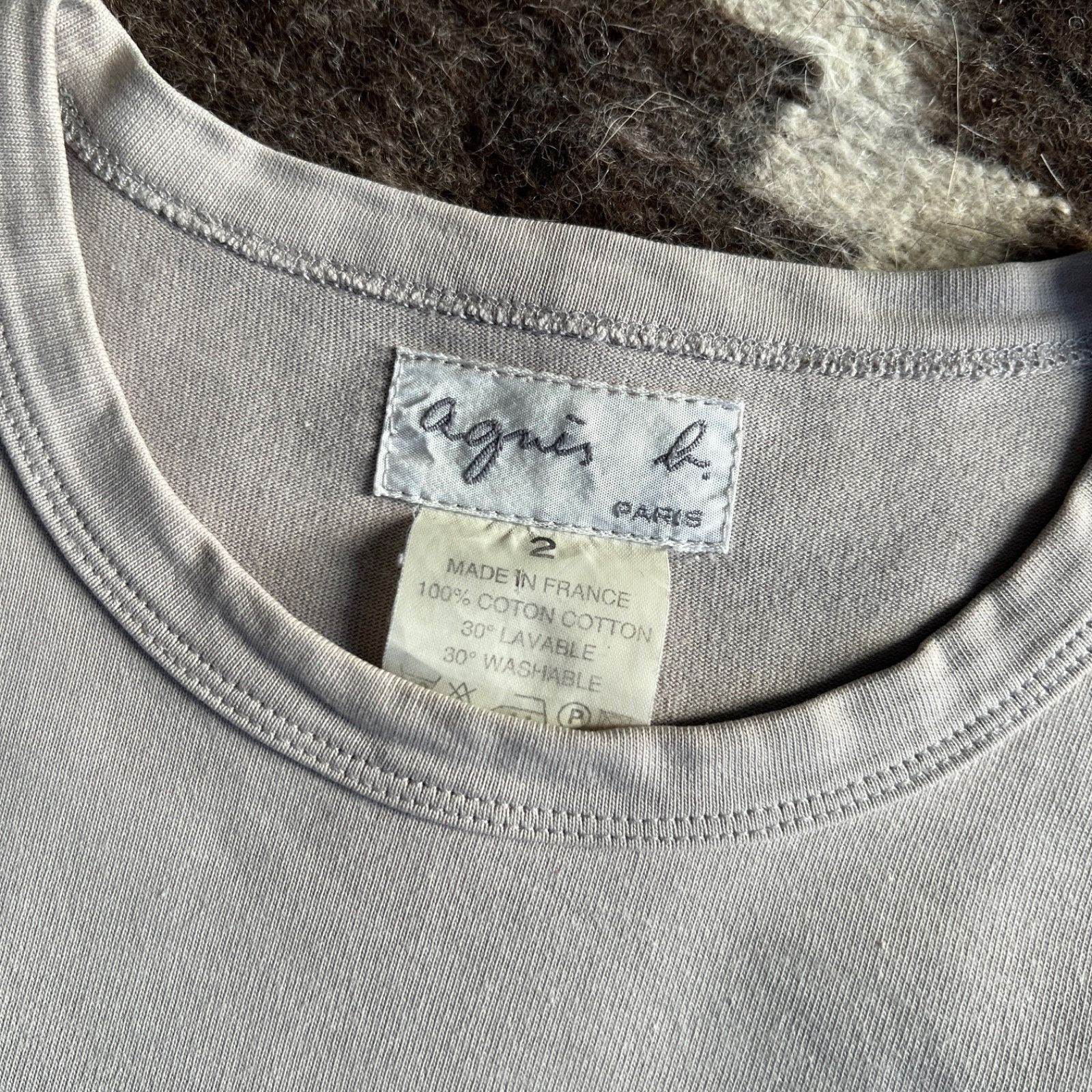 agnes b. Agnes B Paris Minimalist Grey Tee 9940AC Size S / US 4 / IT 40 - 5 Thumbnail