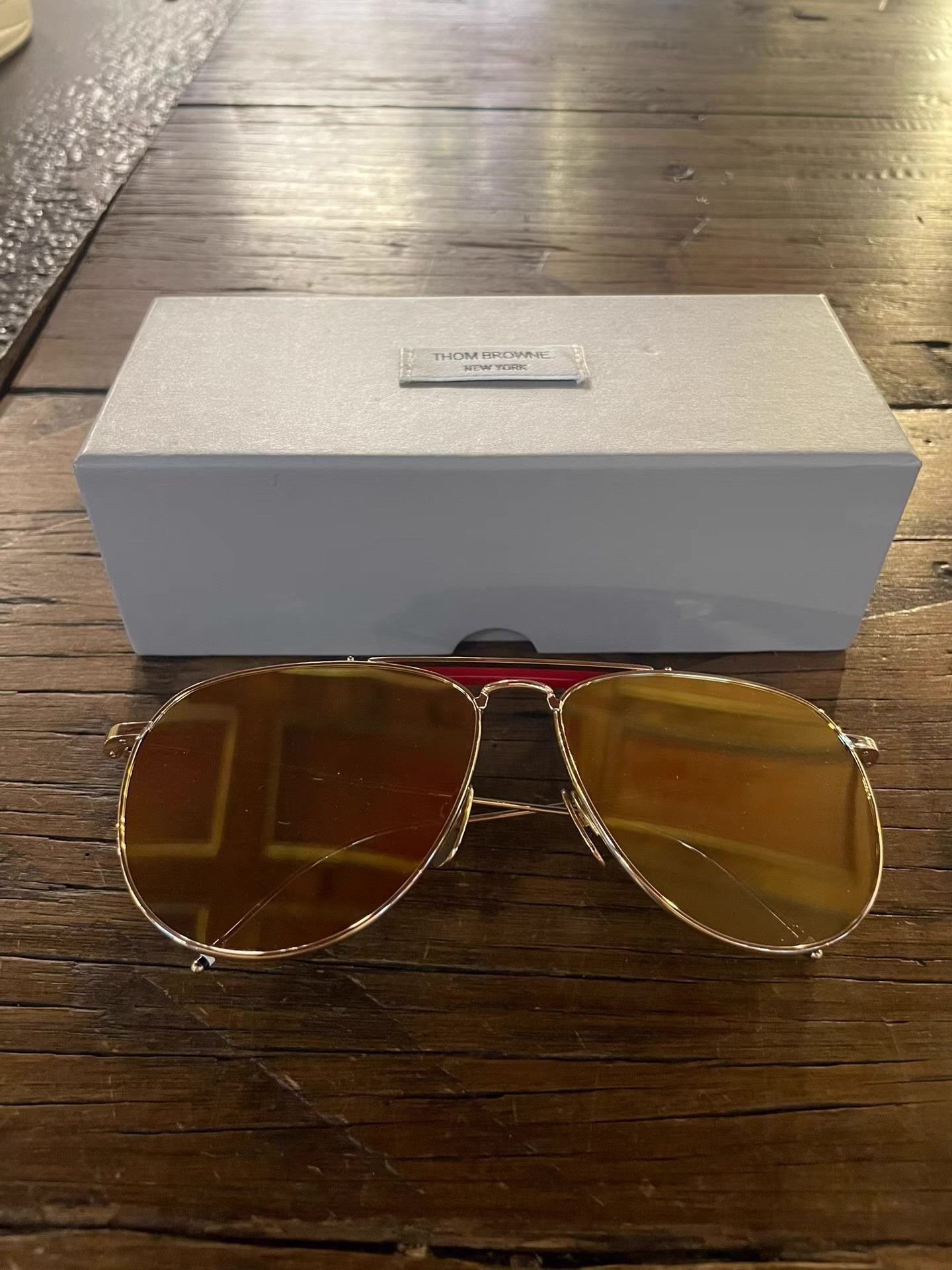Thom Browne Thom Browne 15K gold-plated frame gold-lens sunglasses. Ｑ25 Size ONE SIZE - 2 Thumbnail