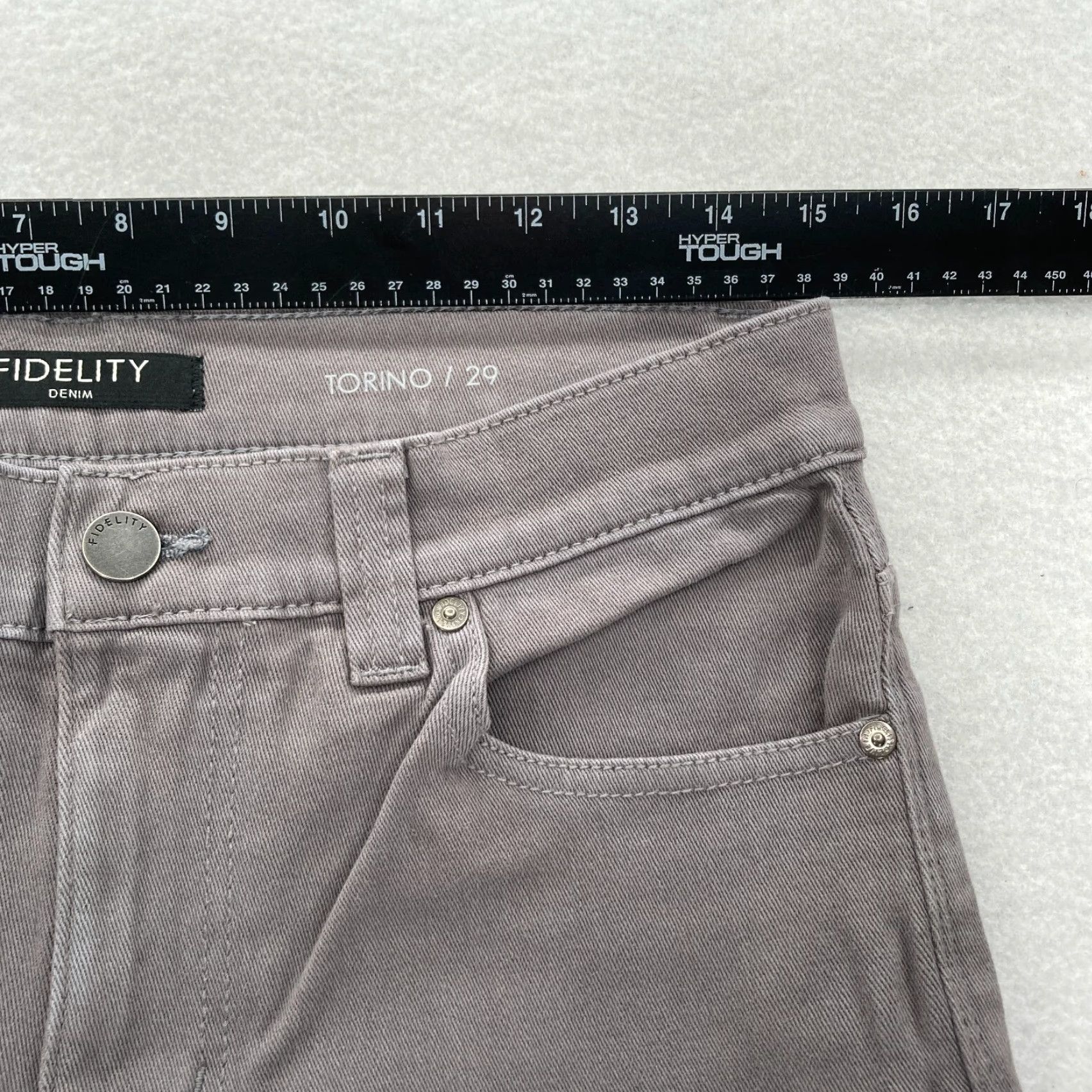 Vintage Fidelity Denim Torino Jeans Mens 29x34 Slim Fit Charcoal Gray Stretch Denim NWT Size US 29 - 7 Thumbnail
