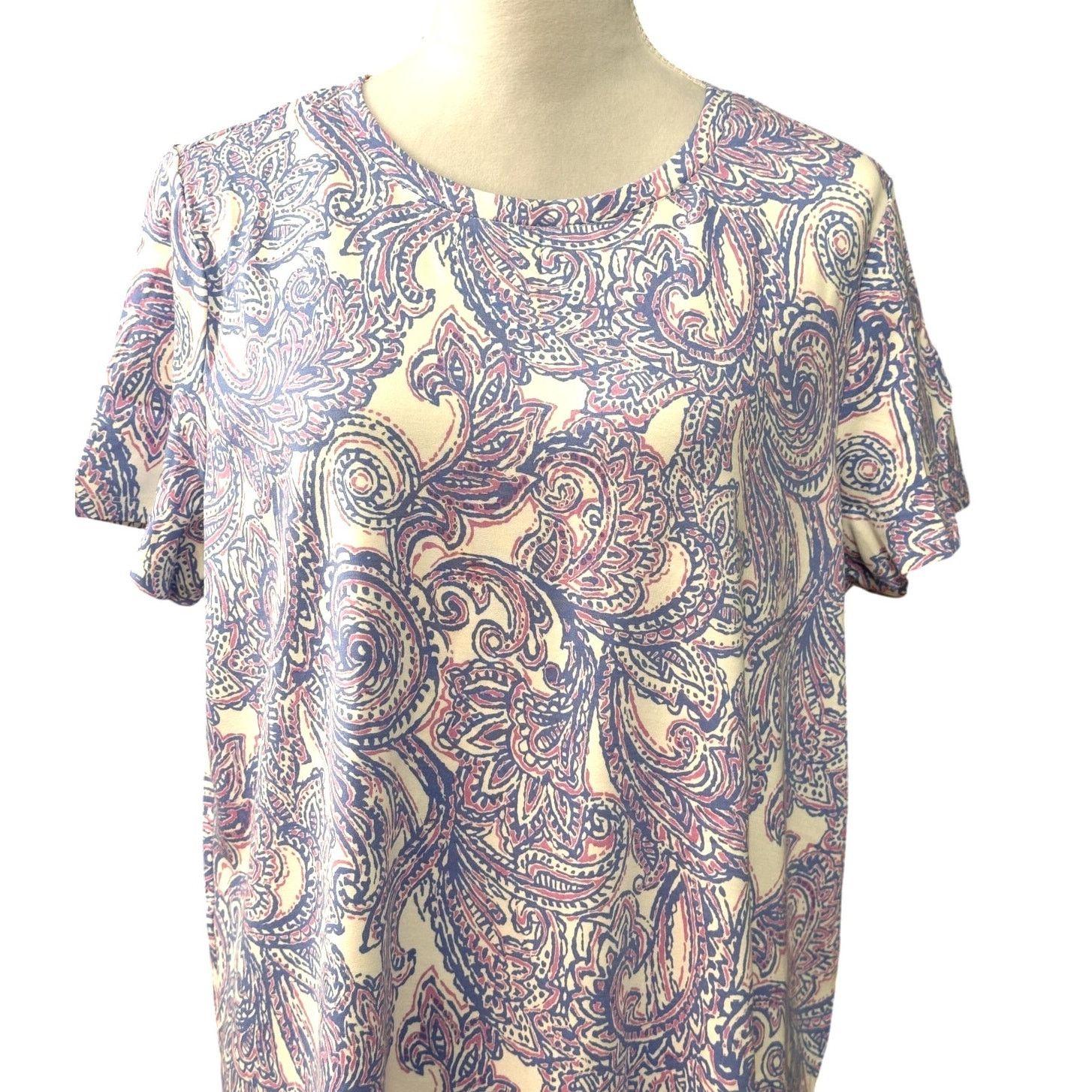 Jones New York Jones New York Paisley Blouse Blue Purple Women's 1X NWT Size XL / US 12-14 / IT 48-50 - 3 Thumbnail