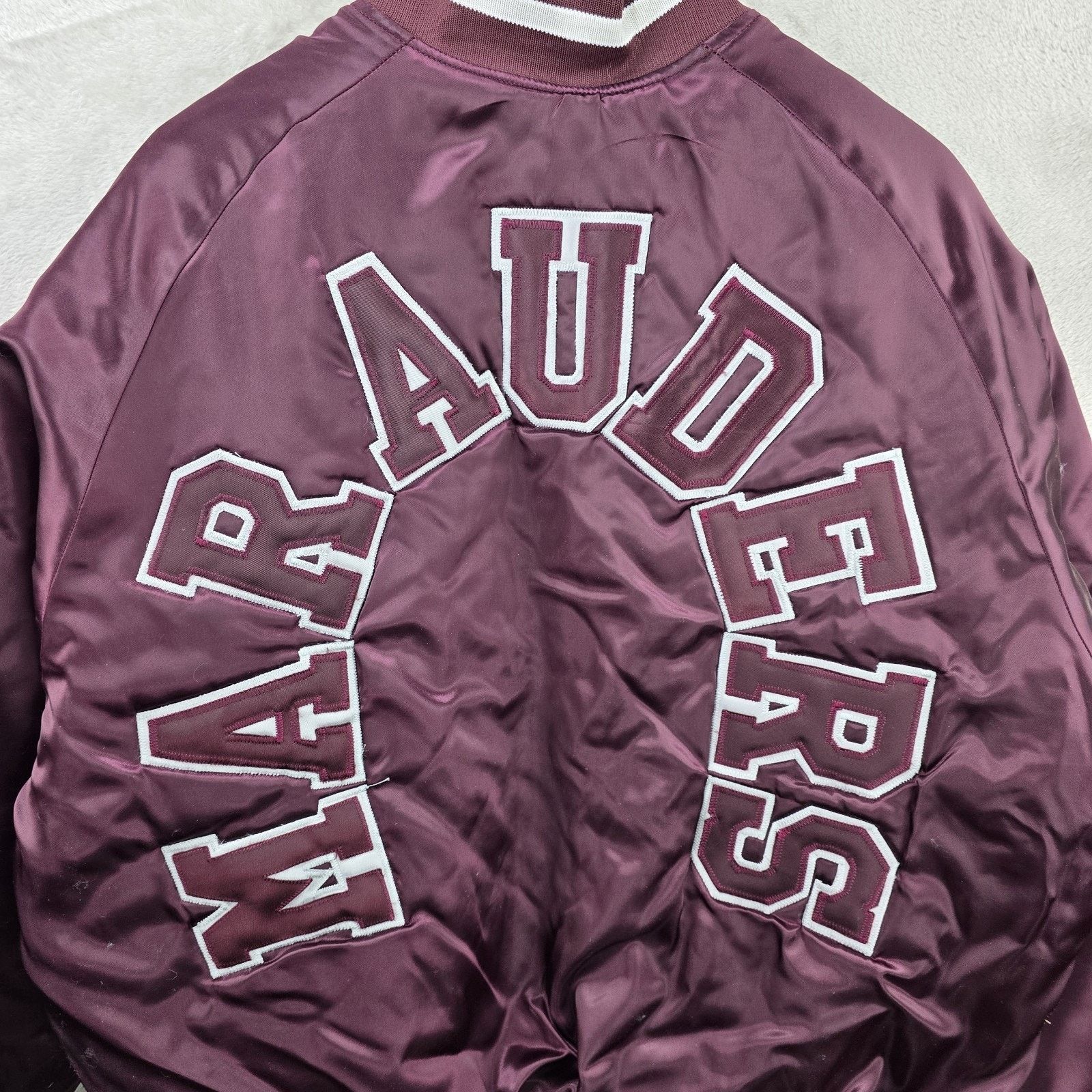 Other Vintage Don Alleson Bomber Jacket XL Maroon Satin Quilted Size US XL / EU 56 / 4 - 8 Thumbnail