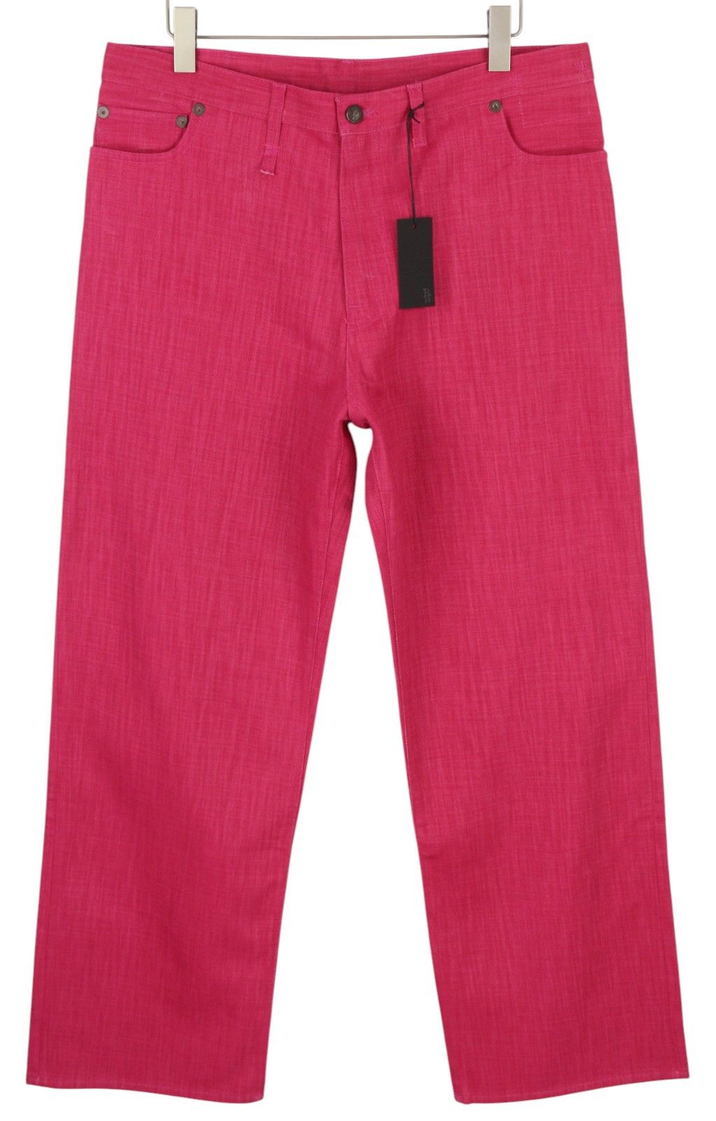 R13 DAMON PLEATED 27 Vivid Pink Wide Leg Zip Denim 86224 Size 27" / US 4 / IT 40 - 3 Thumbnail