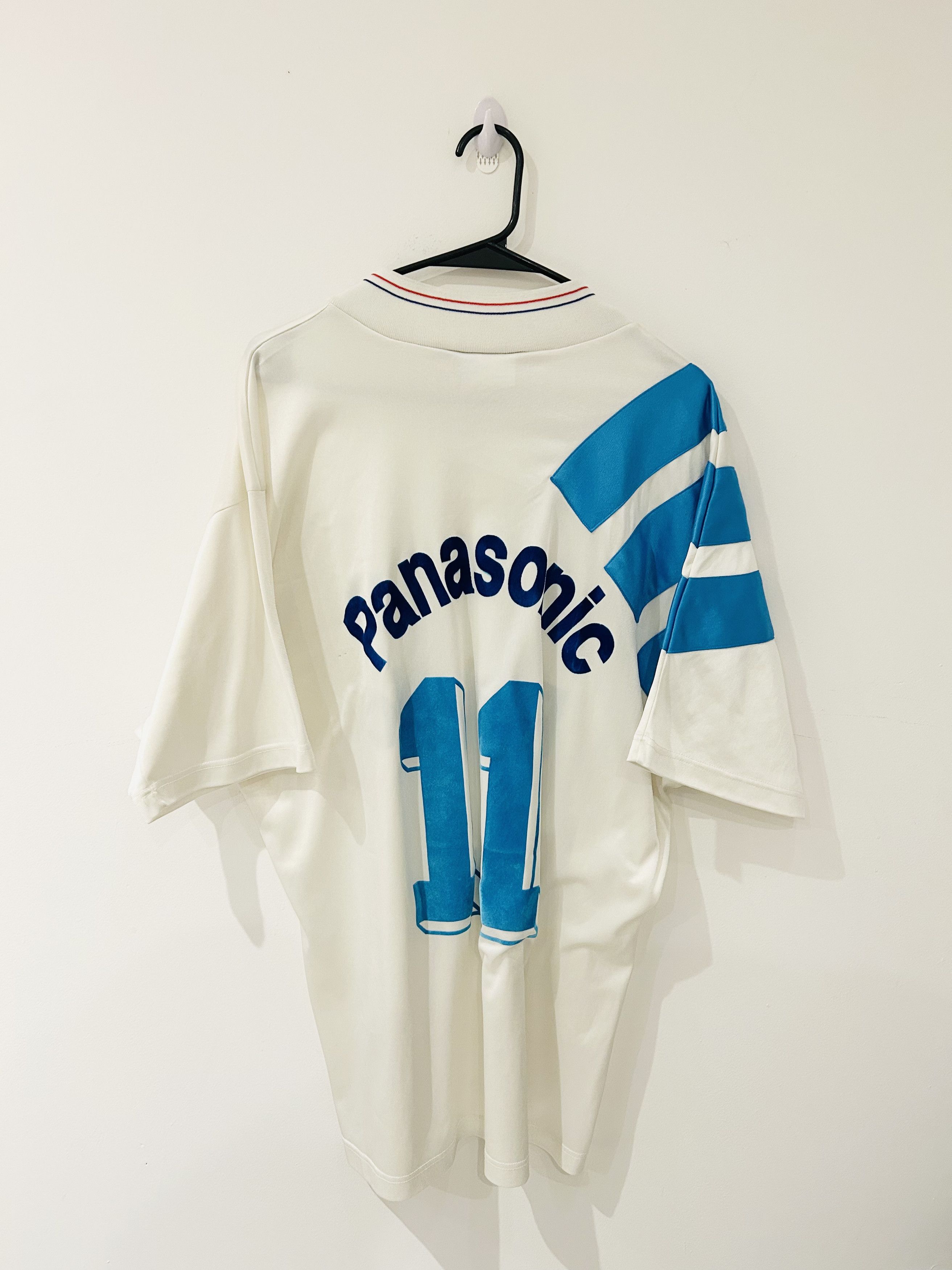 Adidas × Vintage Olympique de Marseille 1992/93 Didier des champs Size US XL / EU 56 / 4 - 2 Thumbnail