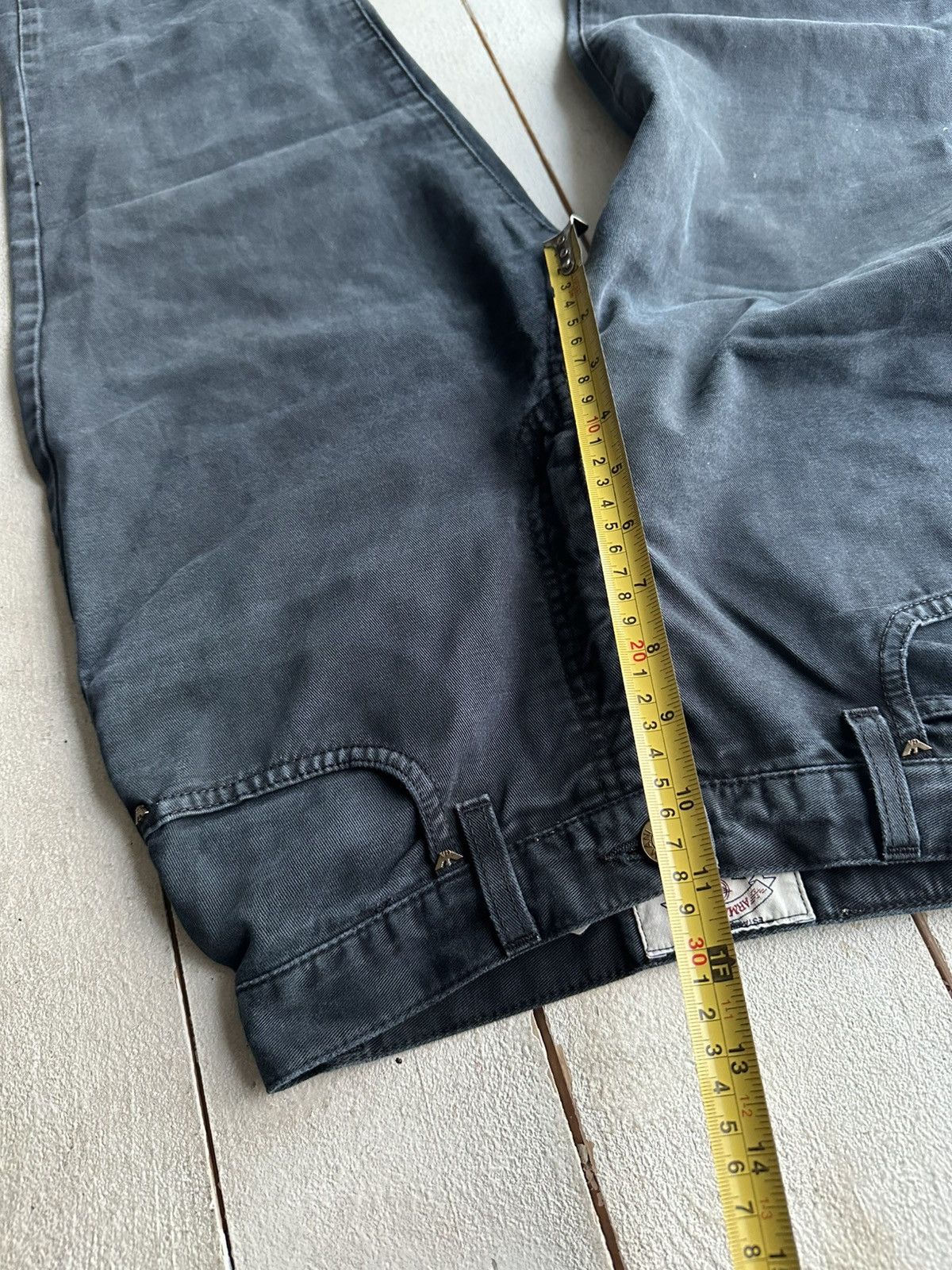 Armani 🚨Y2K WOMEN ARMANI JEANS WITH LOGO AVANT GARDE DENIM PANTS Size 29" - 16 Thumbnail