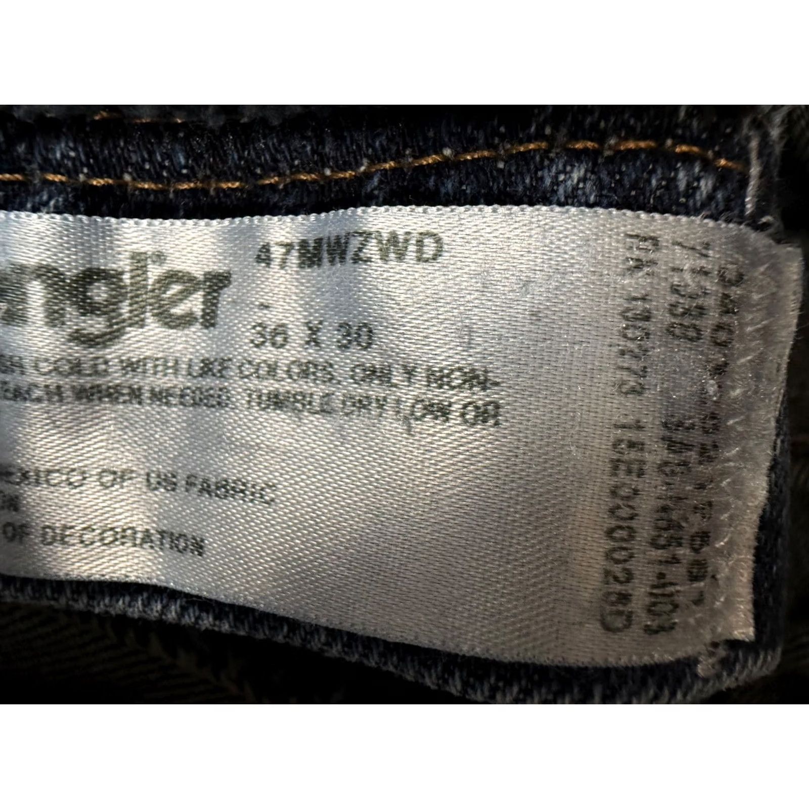 Wrangler Wrangler Jeans Mens 36x30 Blue Denim Regular Fit Straight Leg Cowboy Cut 47MWZWD Jeans Size US 36 / EU 52 - 7 Thumbnail