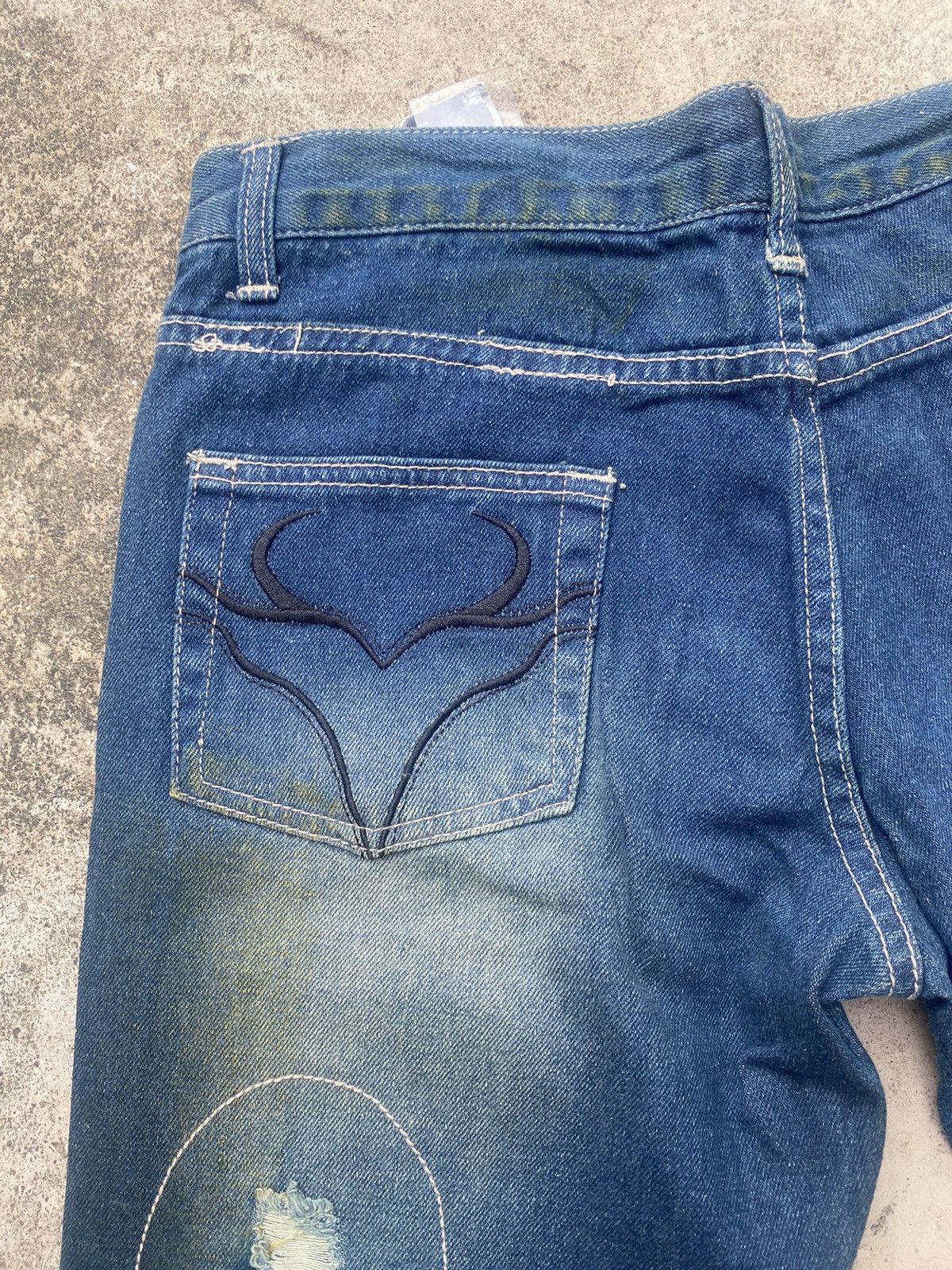 If Six Was Nine × Japanese Brand Flare Jeans Dal Fellow Distressed Patch work Size US 31 - 23 Thumbnail