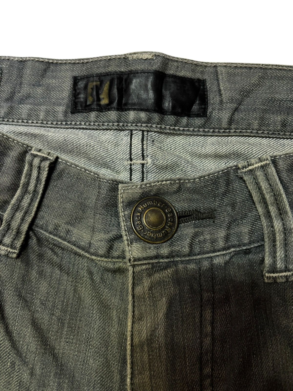 Japanese Brand Vtg Back Number Japan Faded Distressed Jeans Size US 31 - 10 Thumbnail