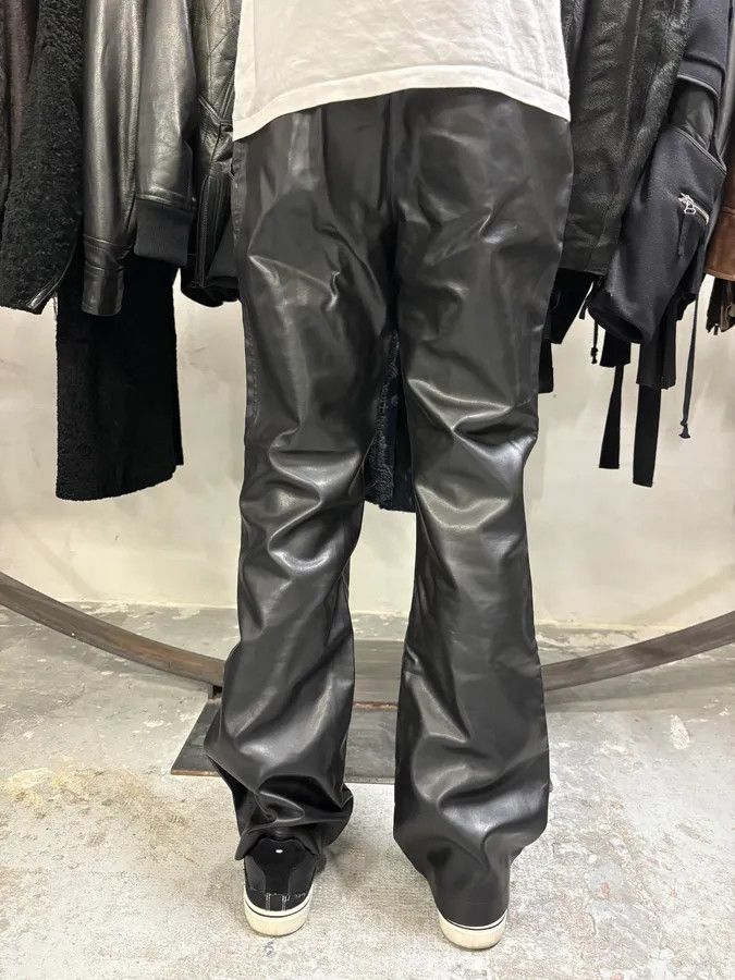 Armani × Vintage 2000s Armani Black Leather Pants Size US 30 / EU 46 - 4 Thumbnail