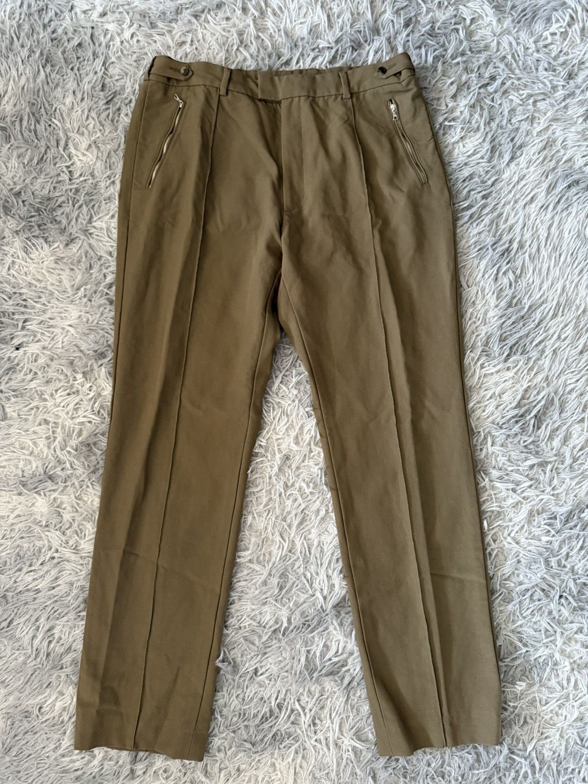 Beige classic wool pants