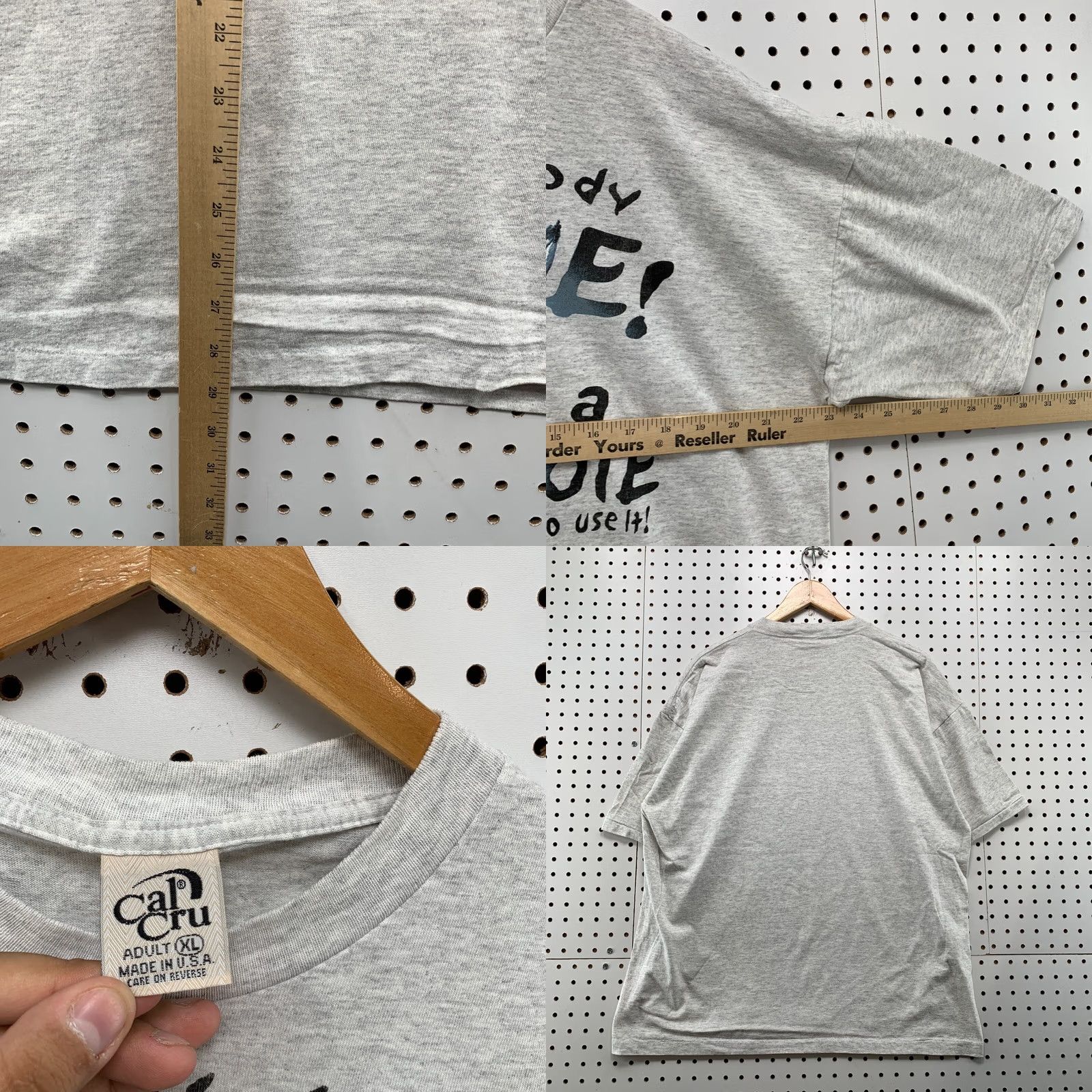 Vintage VINTAGE 90s Shirt Mens XL Gray Funny Quote Donkey Voting USA Single Stitch Size US XL / EU 56 / 4 - 8 Thumbnail