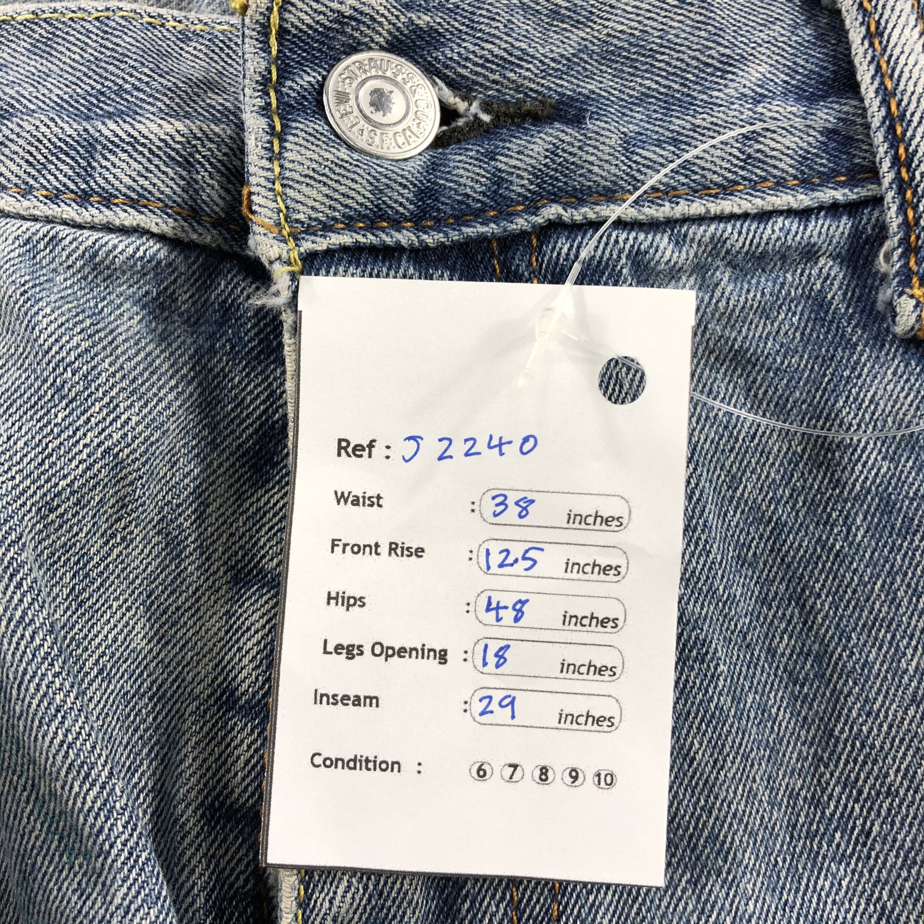 Levi's Vintage Light Wash Levis 505 Jeans-J2240 Size US 38 / EU 54 - 19 Thumbnail