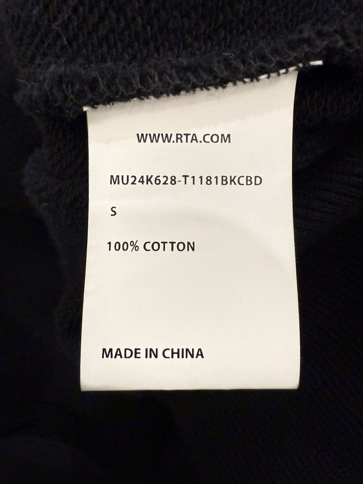 Rta RTA Black Hoodie Size US S / EU 44-46 / 1 - 7 Thumbnail
