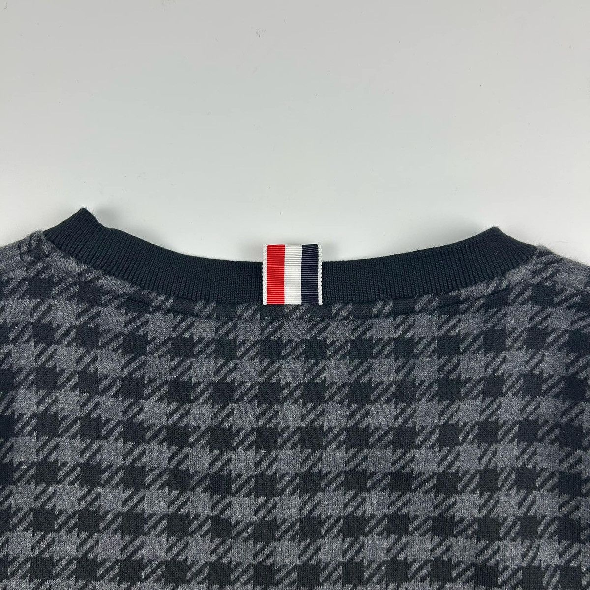 Thom Browne Thom browne houndstooth 4 bar cotton sweater Size US S / EU 44-46 / 1 - 10 Thumbnail