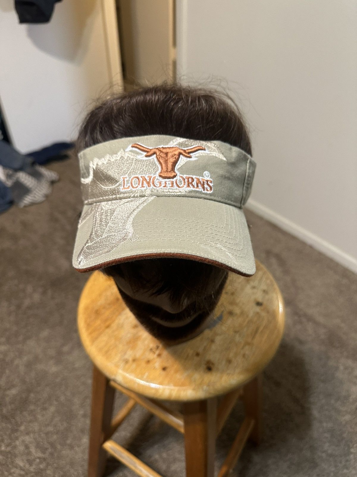 NCAA Vintage NCAA Texas Longhorns “triple burnt” sun visor 90s Size ONE SIZE - 2 Thumbnail