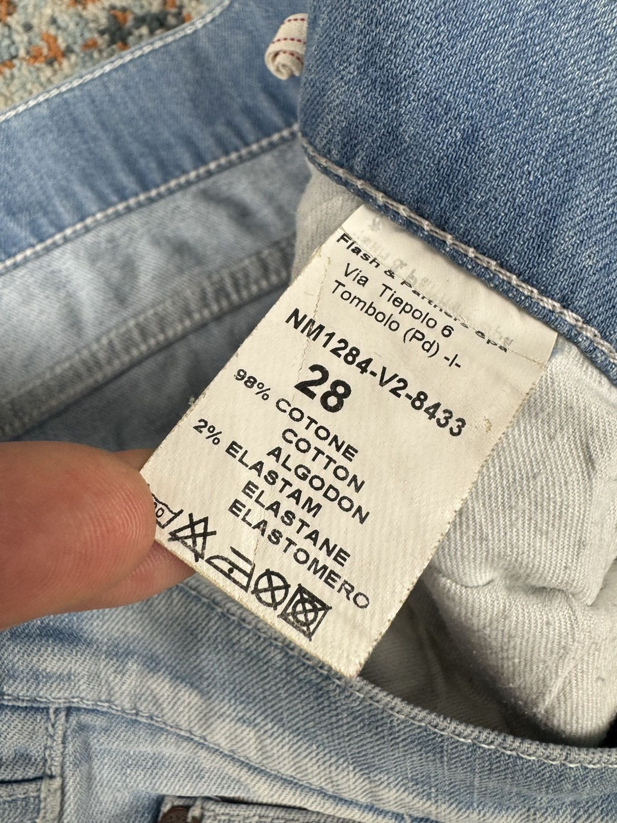 Japanese Brand Vintage Y2K Nolita bell bottom flared printed denim jeans Size 28" / US 6 / IT 42 - 18 Thumbnail