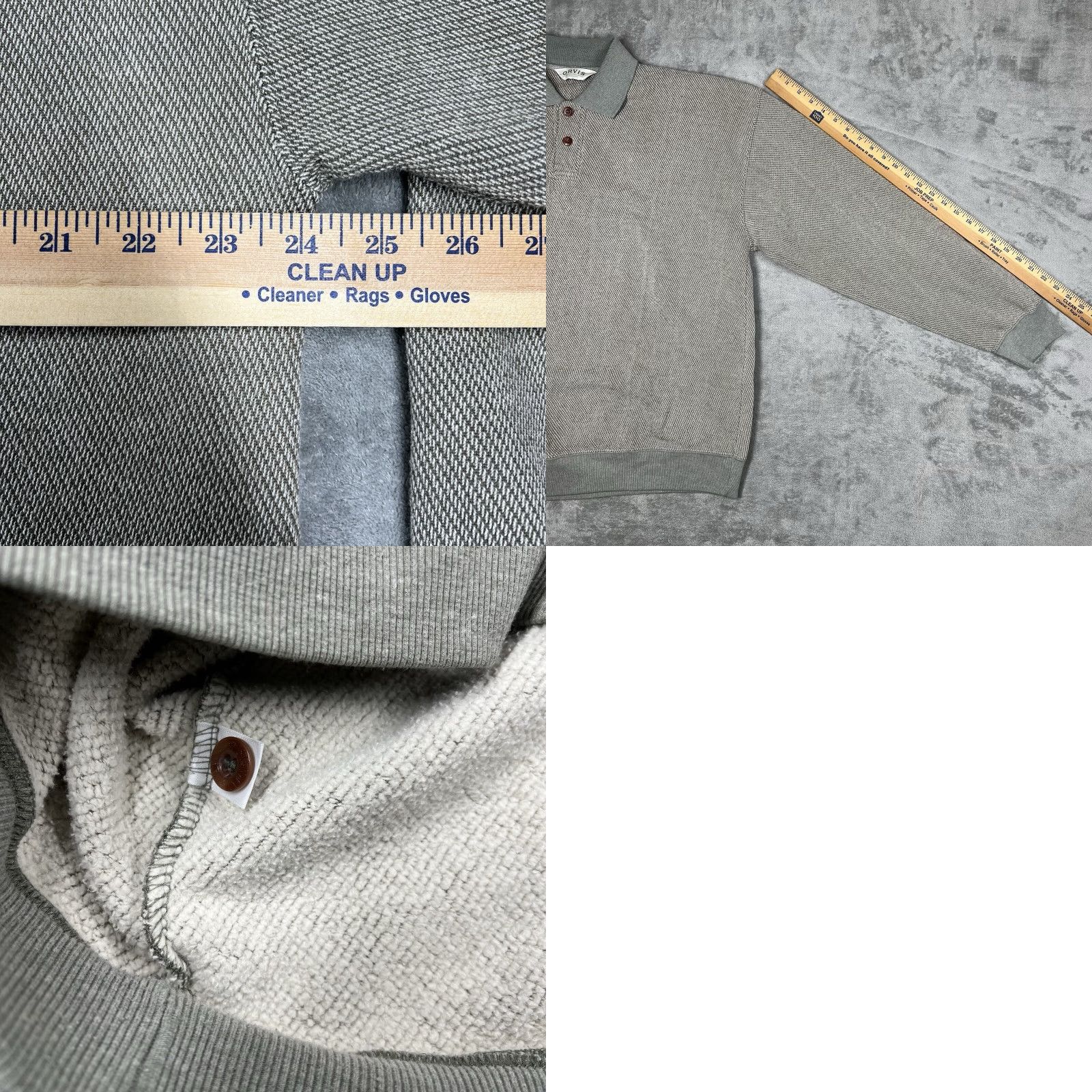 Orvis VINTAGE Orvis Collared Long Sleeve Polo Shirt Men's Large Gray Elbow Patch Size US L / EU 52-54 / 3 - 9 Thumbnail