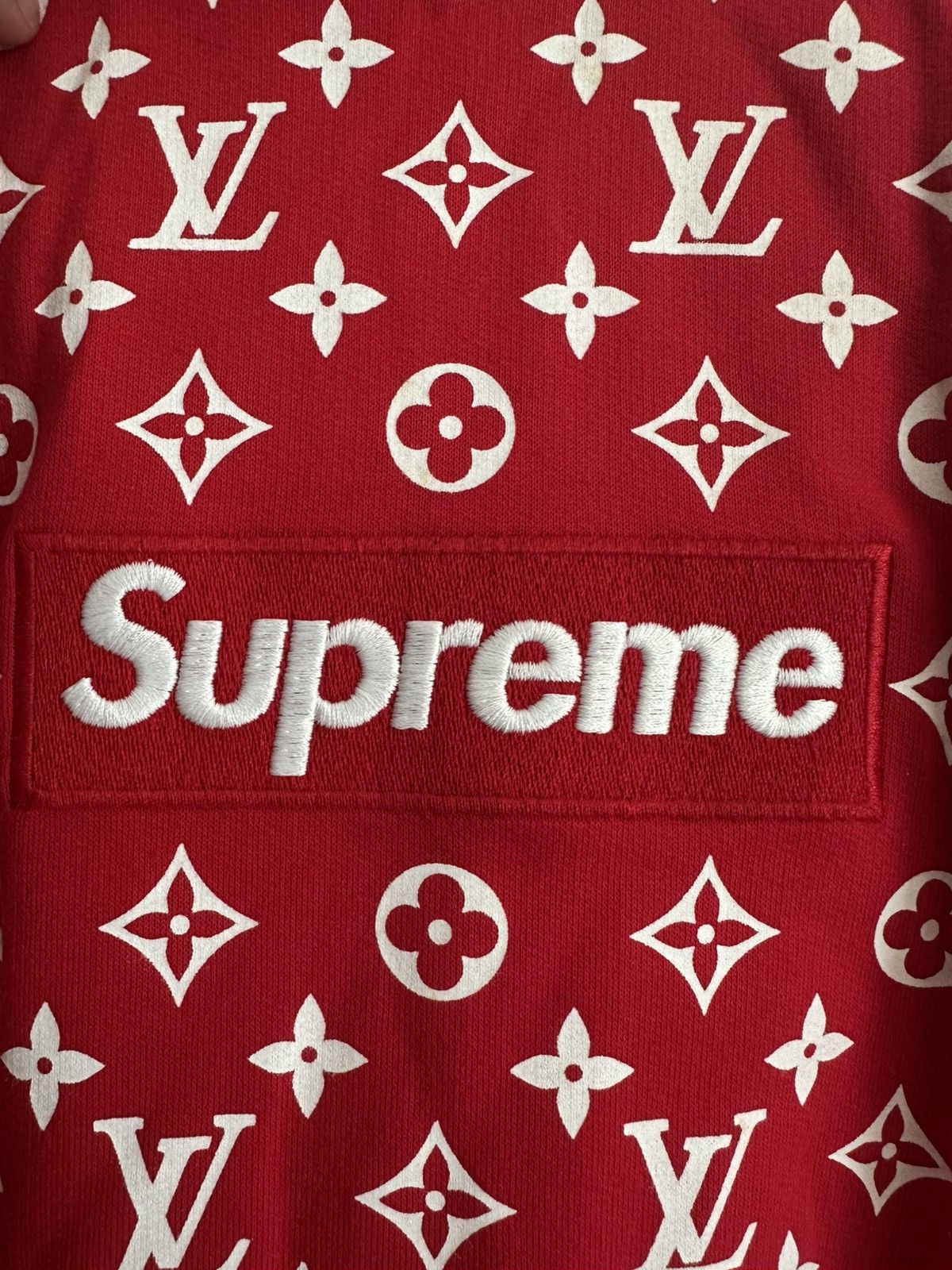 Louis Vuitton × Supreme Louis Vuitton Supreme Box Logo Hoodie Size US S / EU 44-46 / 1 - 5 Thumbnail