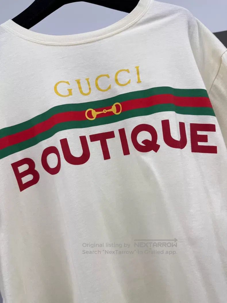 Gucci Gucci White letter short-sleeved T-shirt Size S / US 4 / IT 40 - 2 Thumbnail