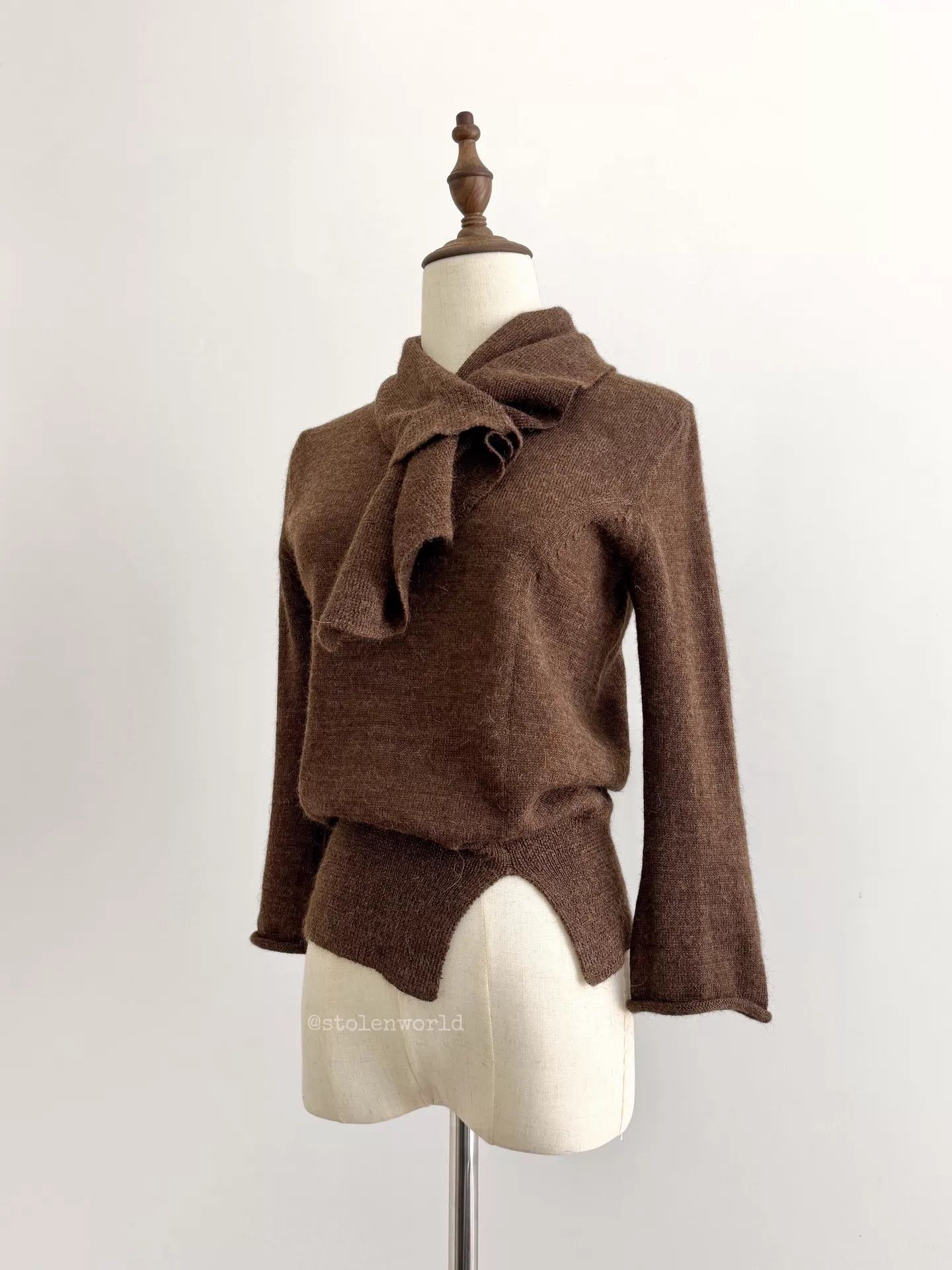 Limi Feu Limi feu Irregular Knit Top w/ Scarf Cuffed 7/8 Sleeves Size S / US 4 / IT 40 - 7 Thumbnail