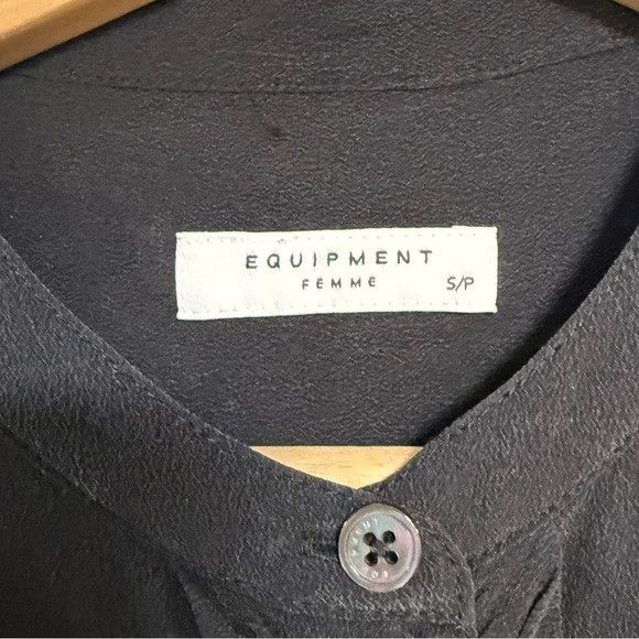 Equipment Equipment Femme Sleeveless Ruffle Silk Blouse Black Size S Size S / US 4 / IT 40 - 7 Thumbnail