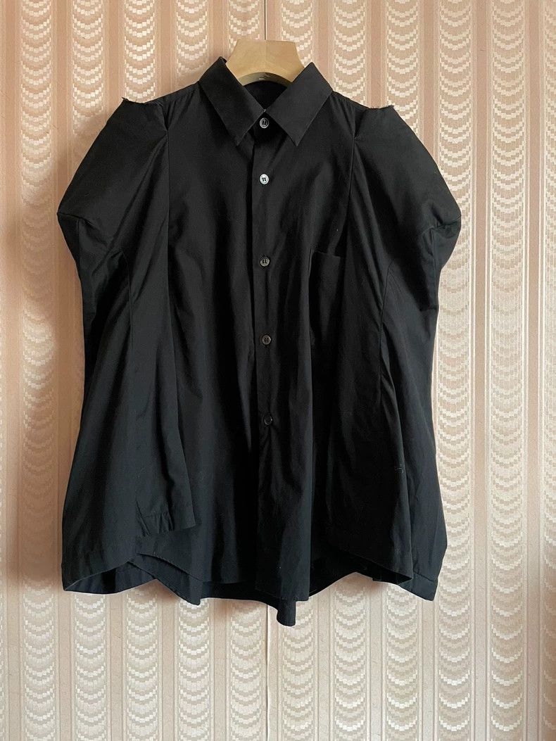 Comme des Garcons Comme Des Garcons Retro Black Shirt Blouse Patchwork Dark Size XS / US 0-2 / IT 36-38 - 1 Thumbnail