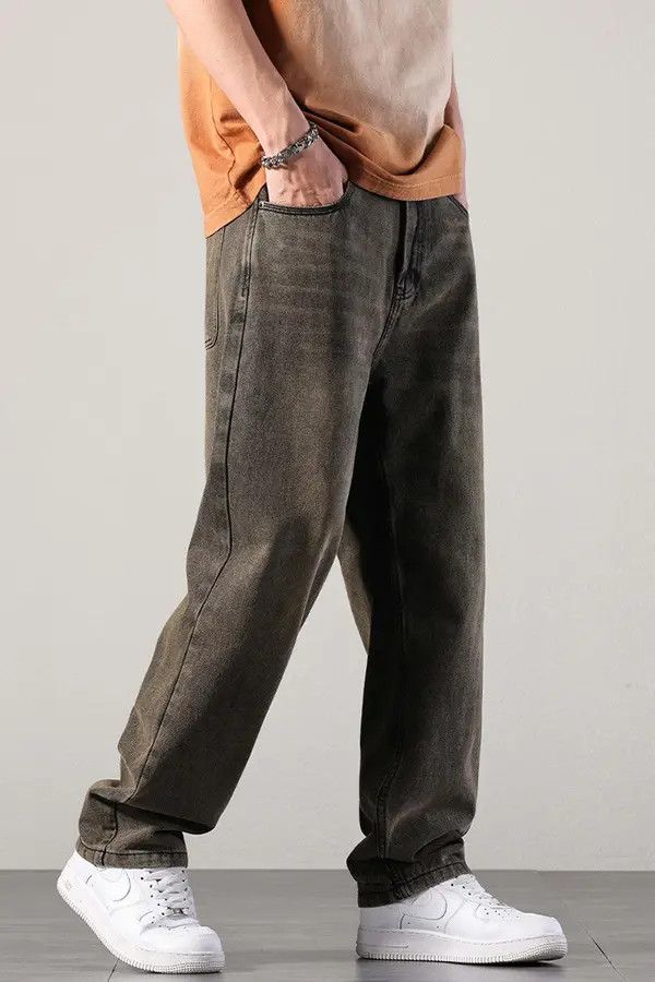 Japanese Brand Versatile washed distressed loose straight jeans Size US 32 / EU 48 - 4 Thumbnail