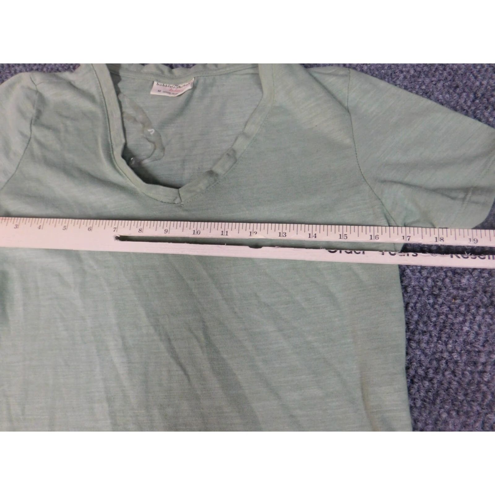 Vintage Bobbie Brooks Blouse Green Crew Neck Short Sleeve Pullover Medium Women’s Regular Stretch Basic Casual Size M / US 6-8 / IT 42-44 - 5 Thumbnail