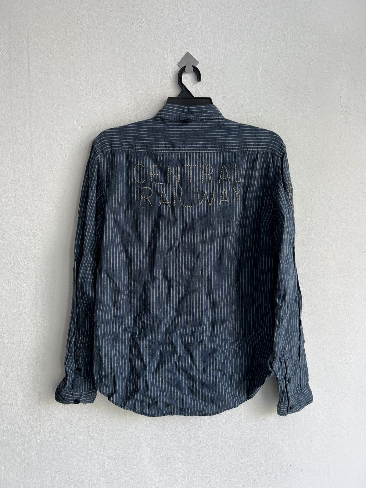 Avirex × Marithe + Francois Girbaud Avirex Wabash Central Railway Caboose Oxford Work Shirt Size US M / EU 48-50 / 2 - 2 Thumbnail