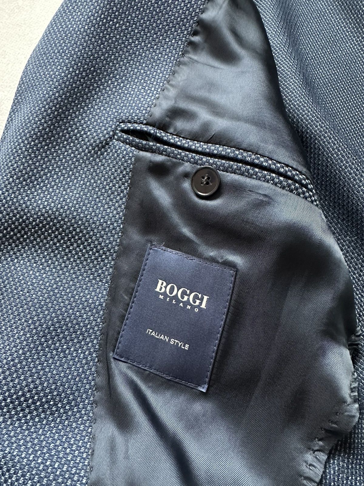 Boggi Blazer BOGGI Milano Wool size 48 blue Size 48R - 14 Thumbnail